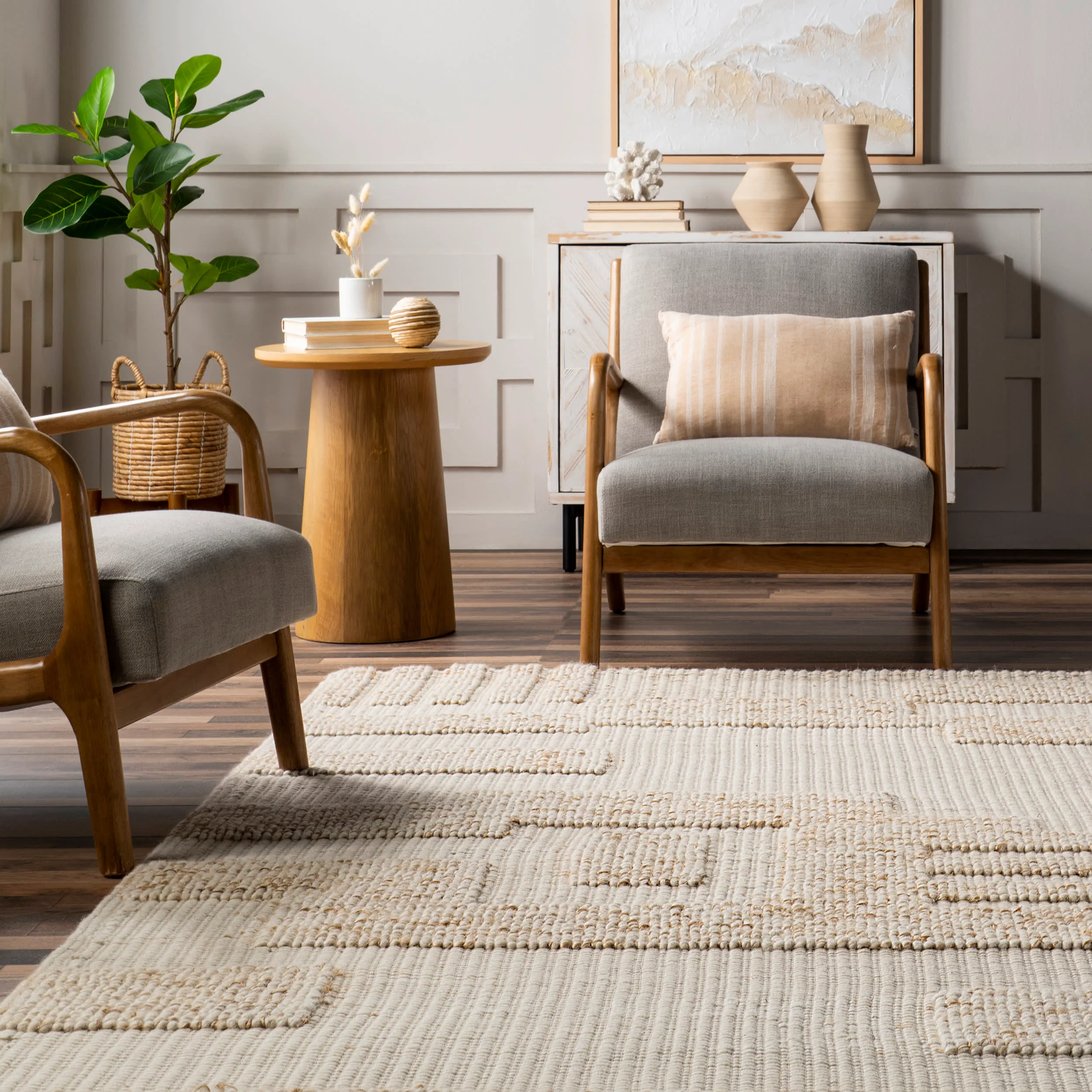 Venice Modern High-Low Rug | Ivory - Image 4