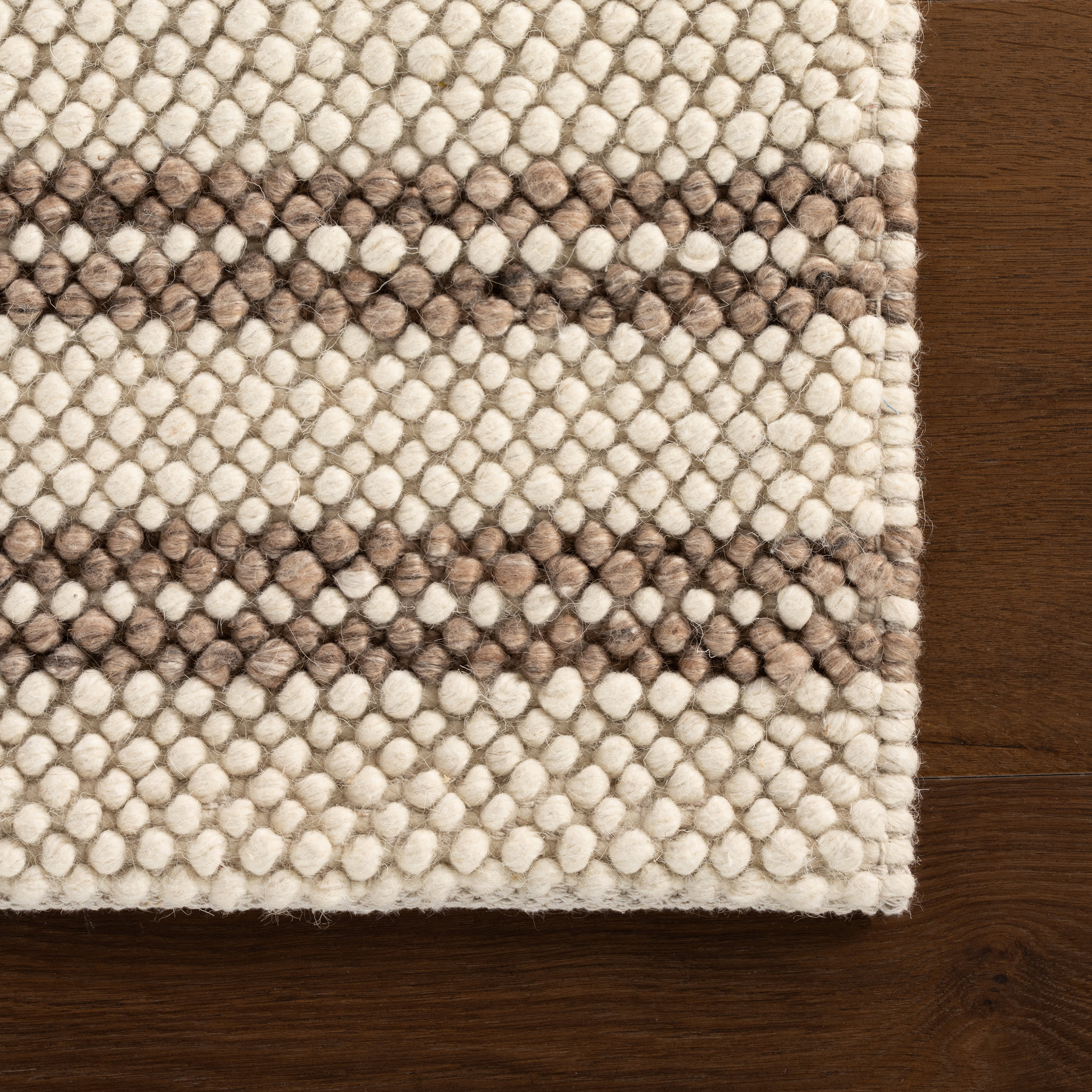 Venit Modern Striped Farmhouse Rug | Brown - Image 5