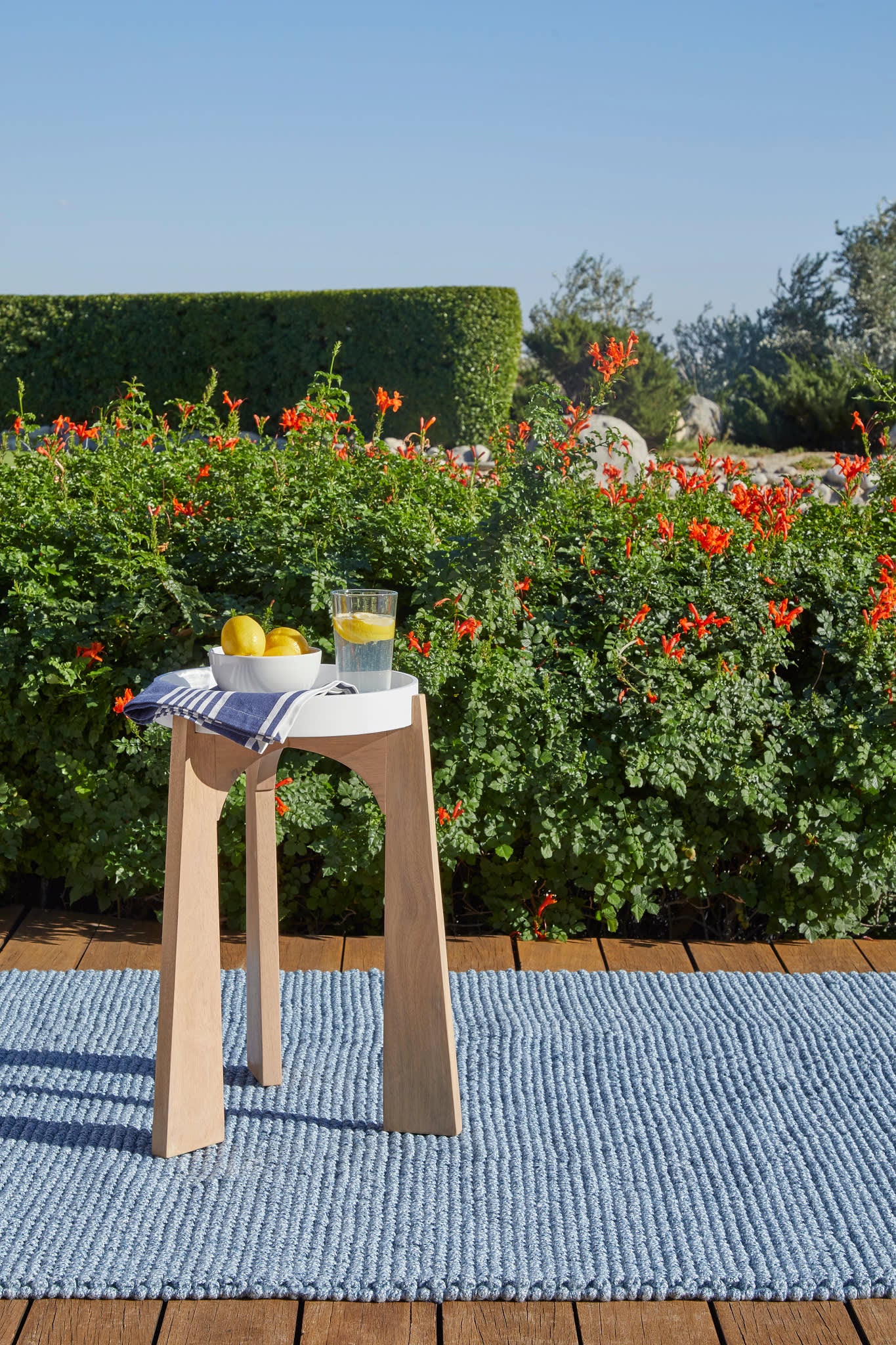 Veranda Handwoven Performance Rug | Denim - Image 2