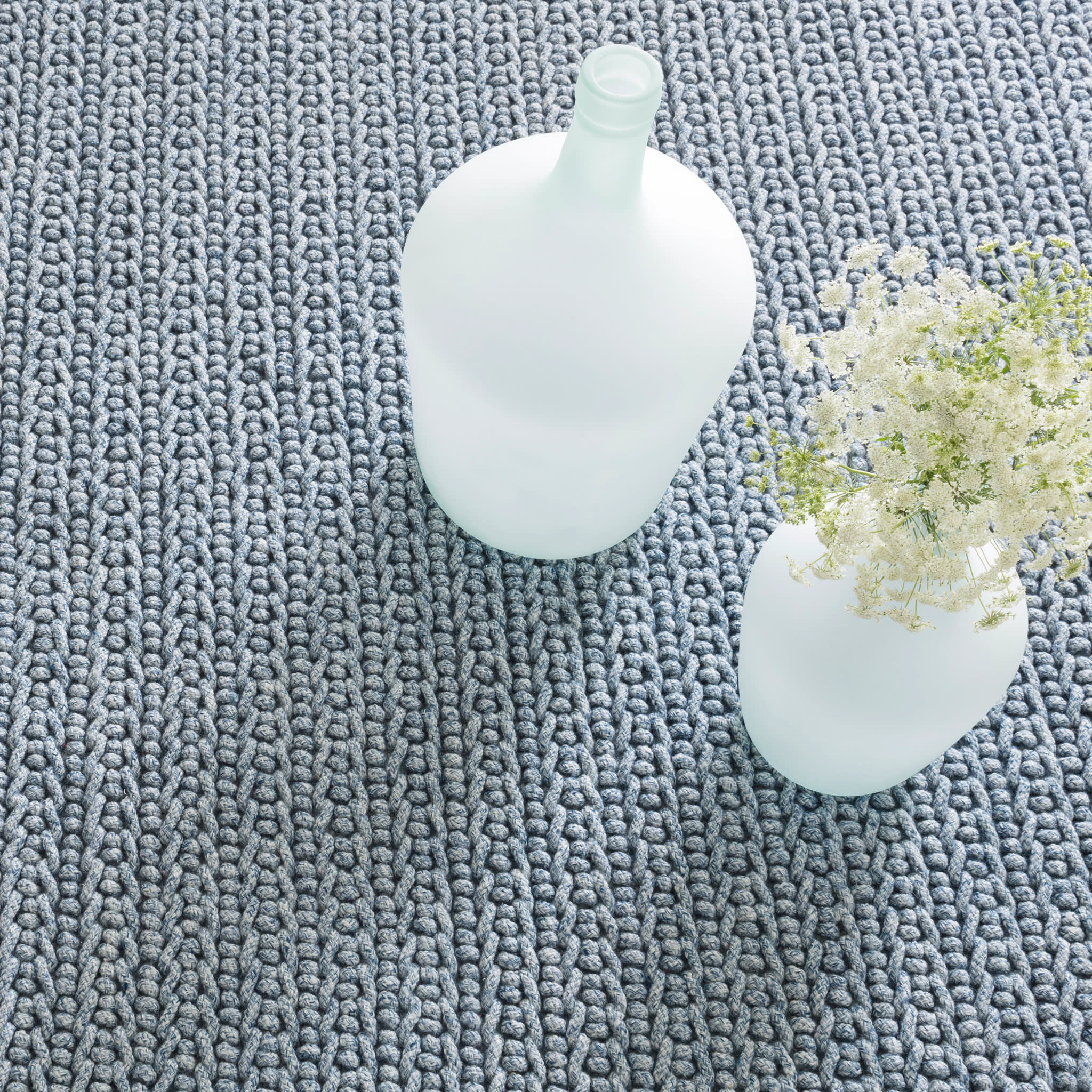 Veranda Handwoven Performance Rug | Denim - Image 3