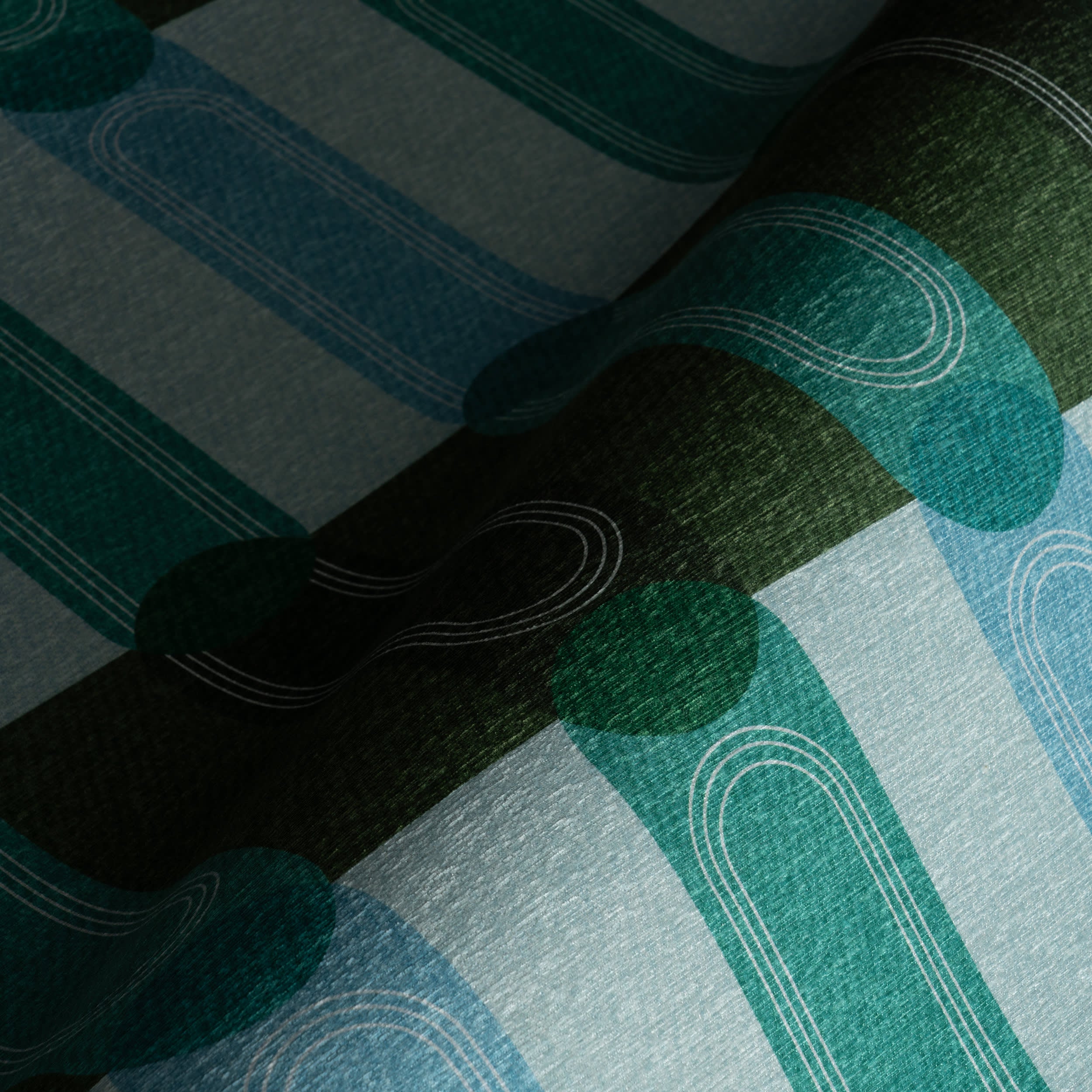 Verdant Columns Striped Washable Rug by Society6 | Multicolor - Image 3