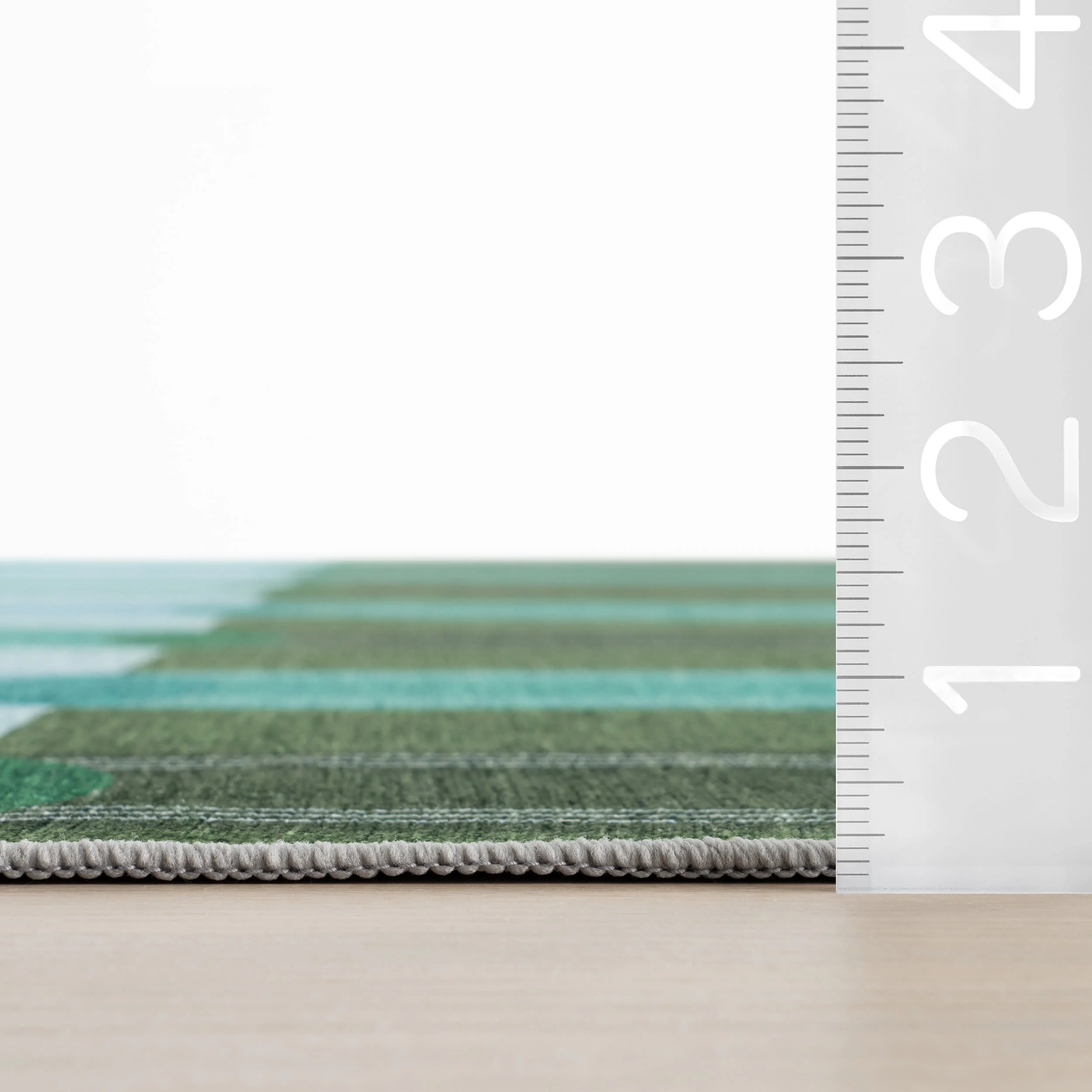 Verdant Columns Striped Washable Rug by Society6 | Multicolor - Image 6