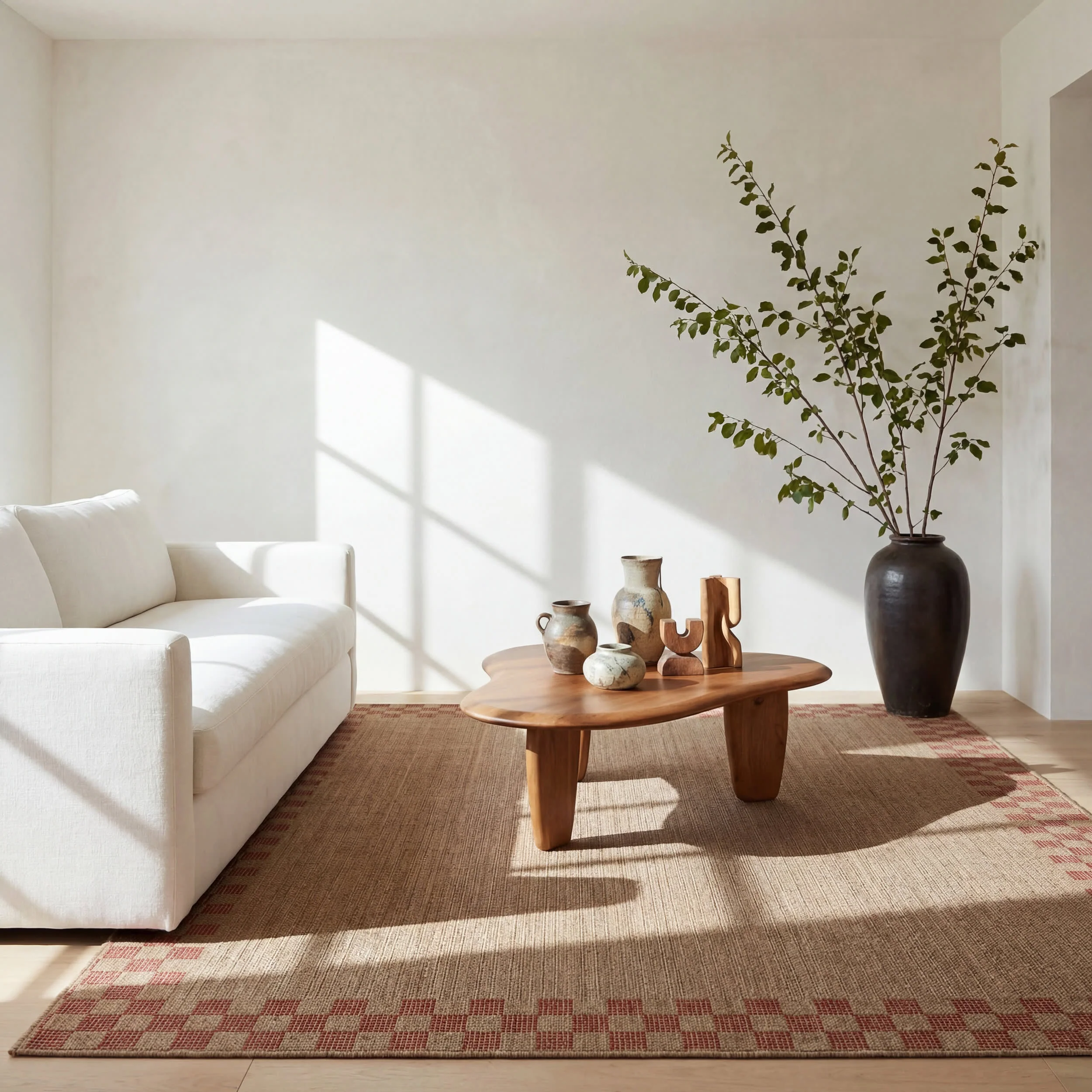 Vesna Bordered Checkered Indoor/Outdoor Rug | Red - Image 5
