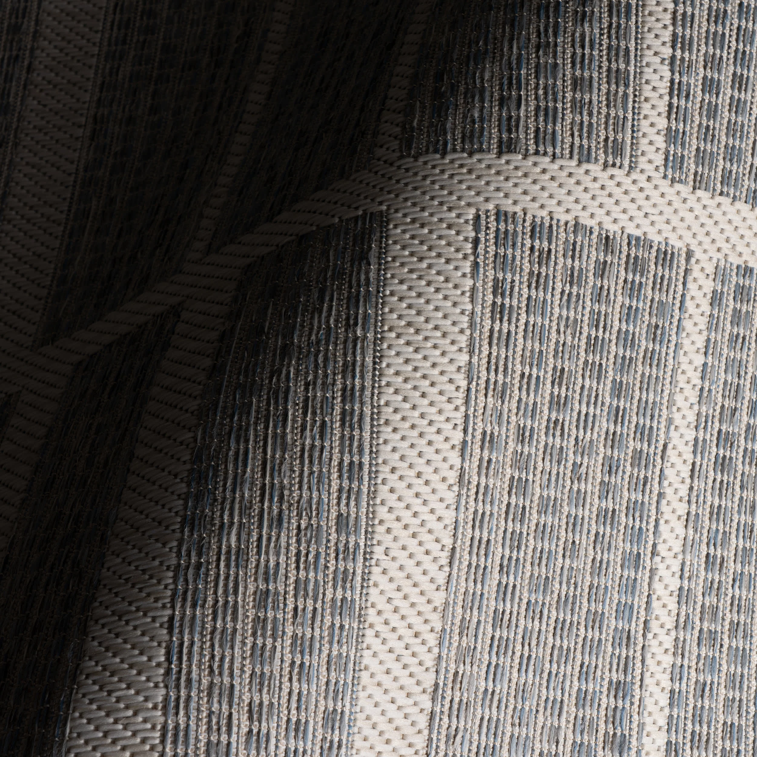 Vespe Modern Striped Indoor/Outdoor Rug | Blue - Image 3