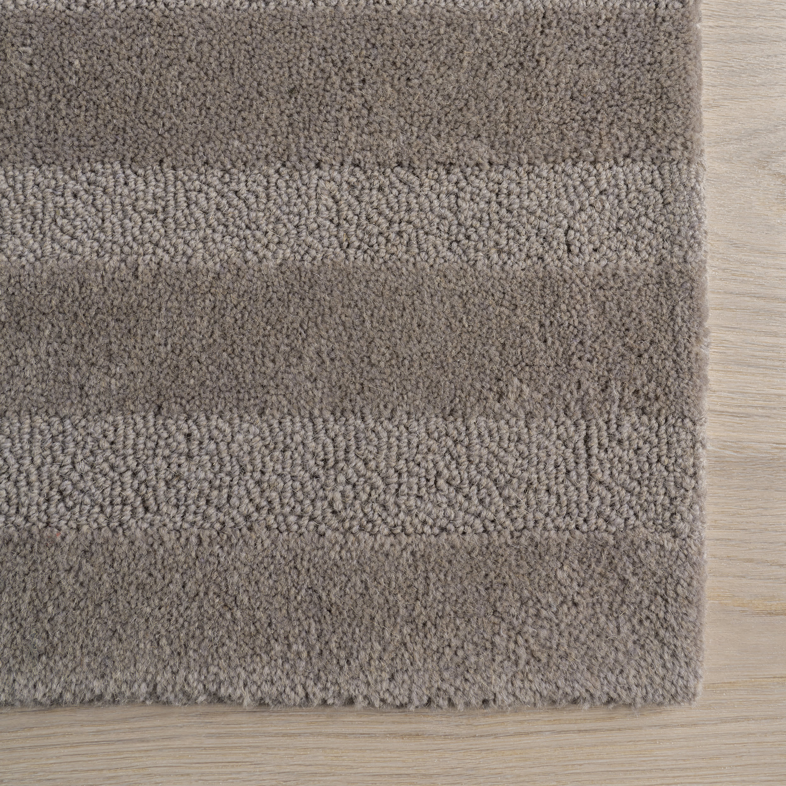 Vestry Striped Wool Rug | Bark - Image 4