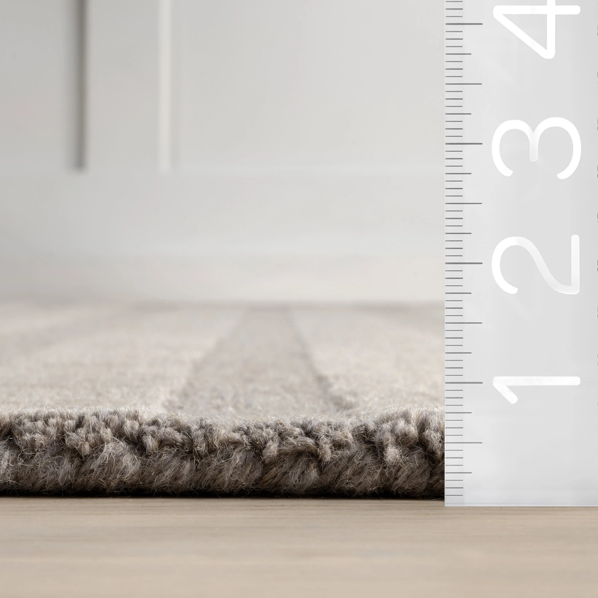 Vestry Striped Wool Rug | Bark - Image 5