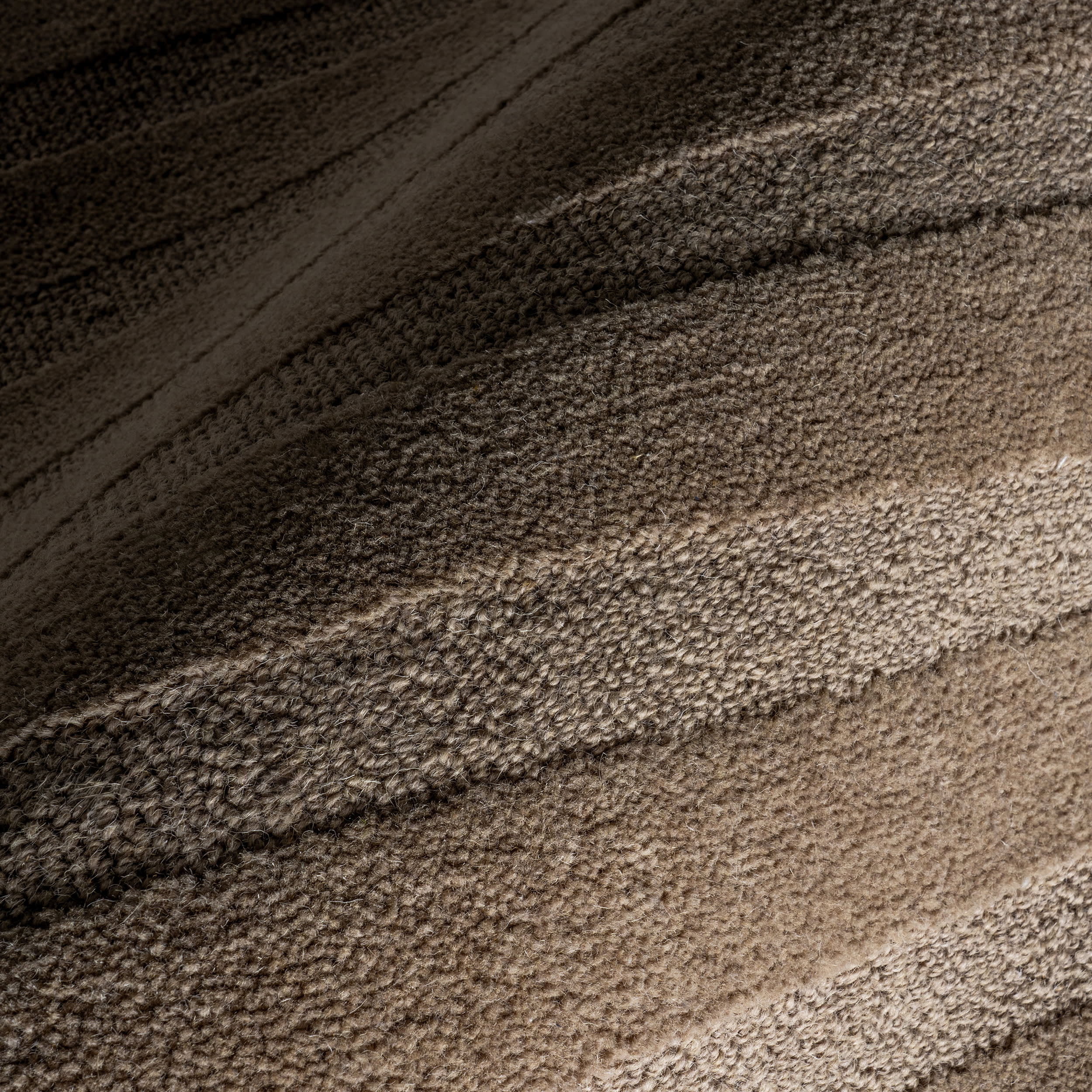 Vestry Striped Wool Rug | Brown - Image 3