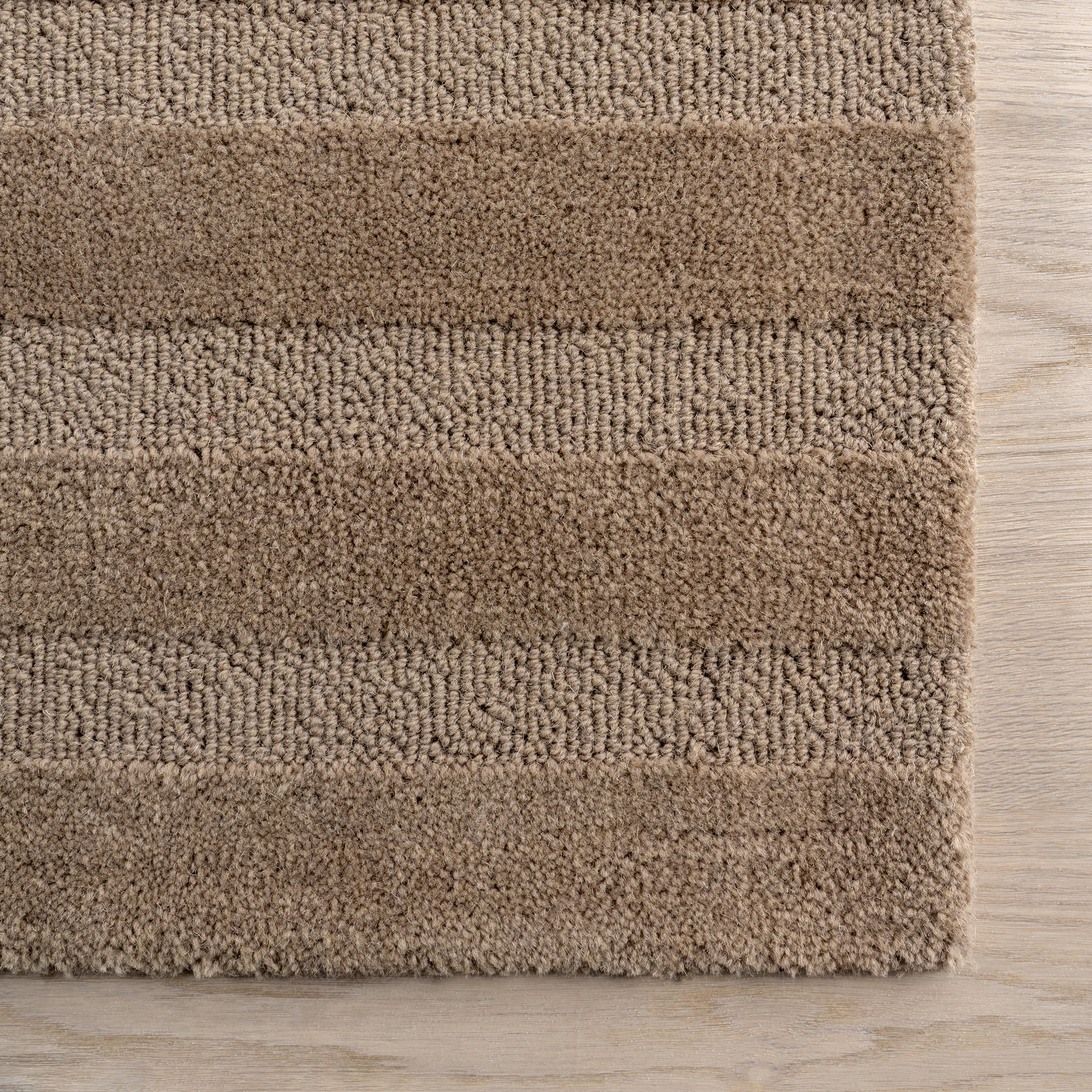 Vestry Striped Wool Rug | Brown - Image 4
