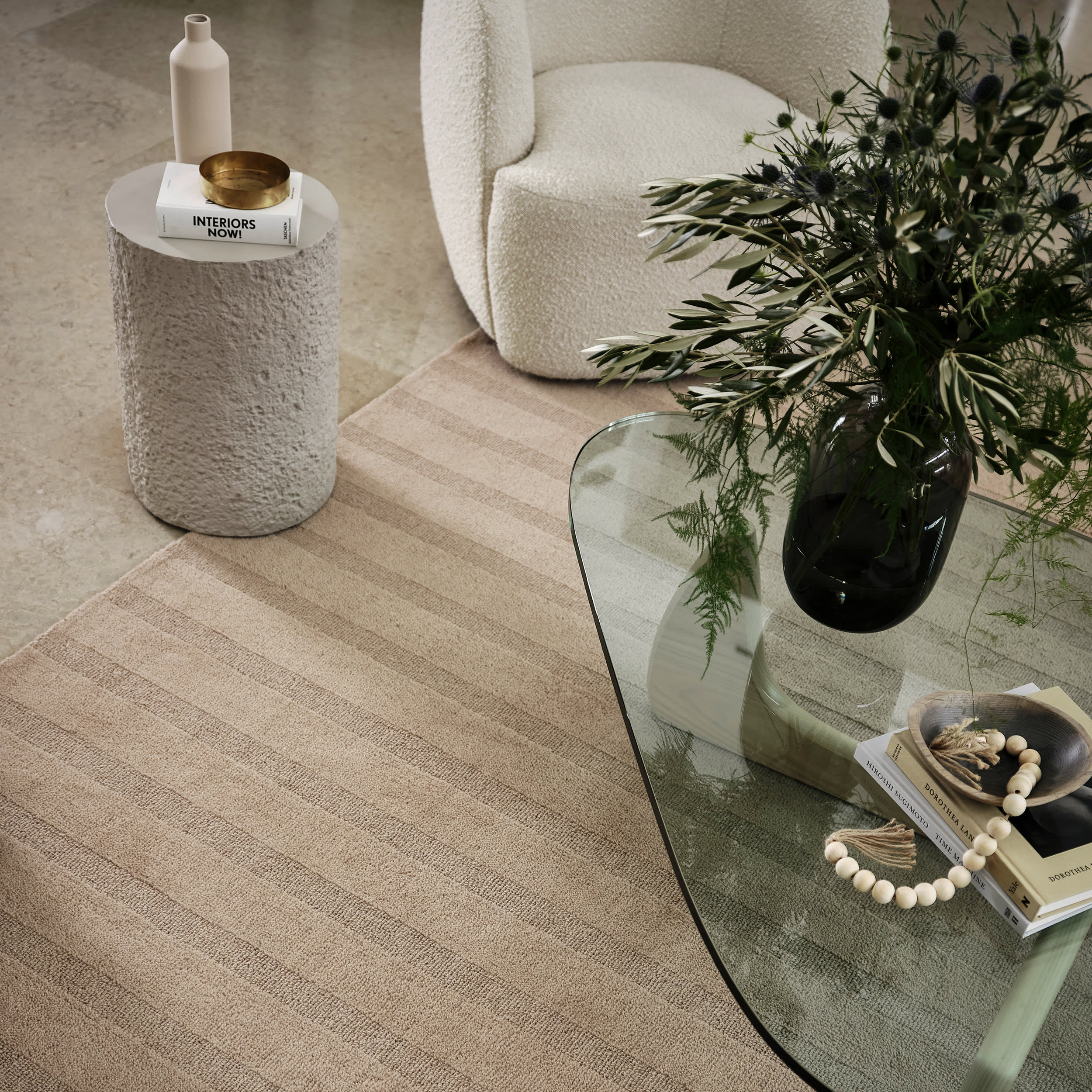Vestry Striped Wool Rug | Brown - Image 5
