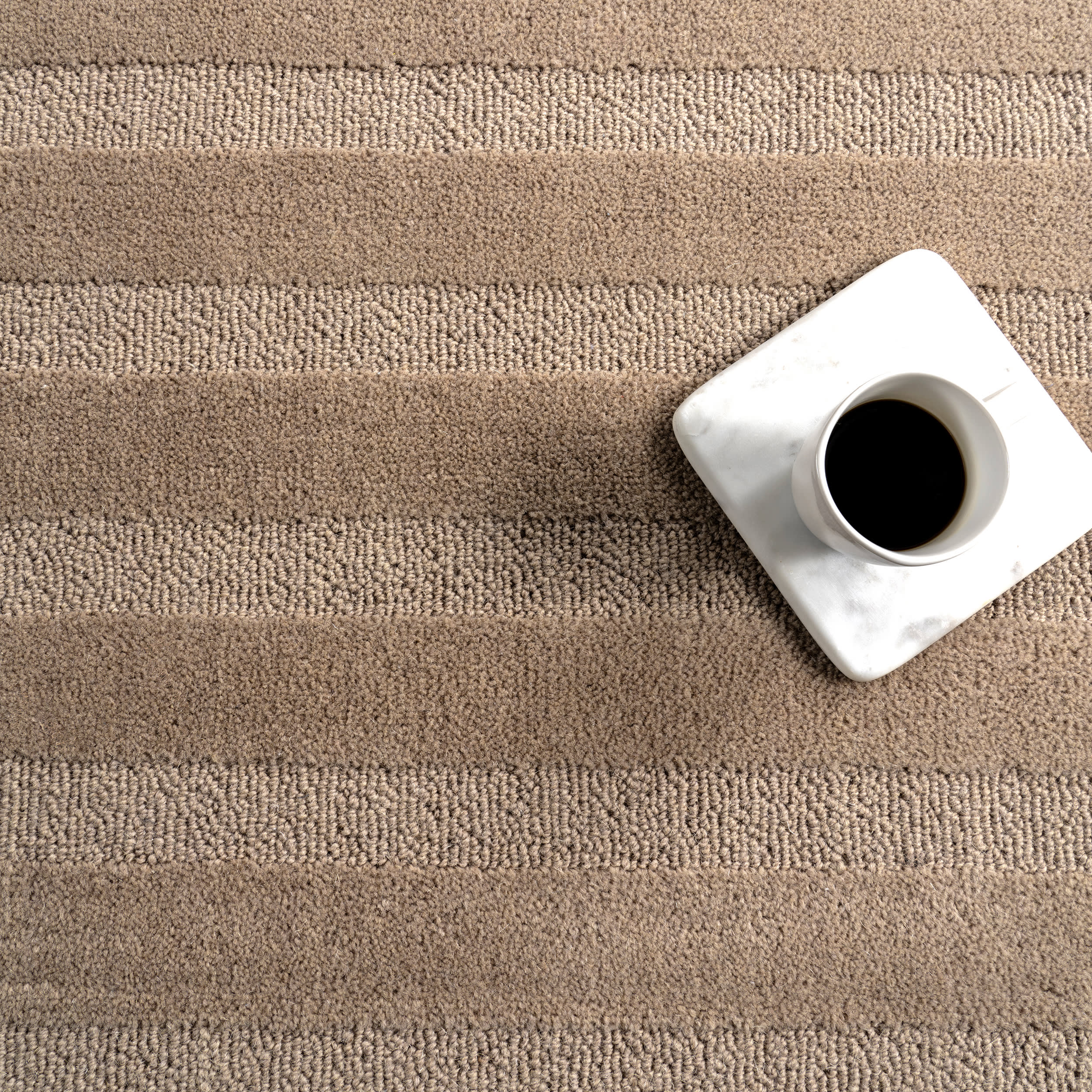 Vestry Striped Wool Rug | Brown - Image 8