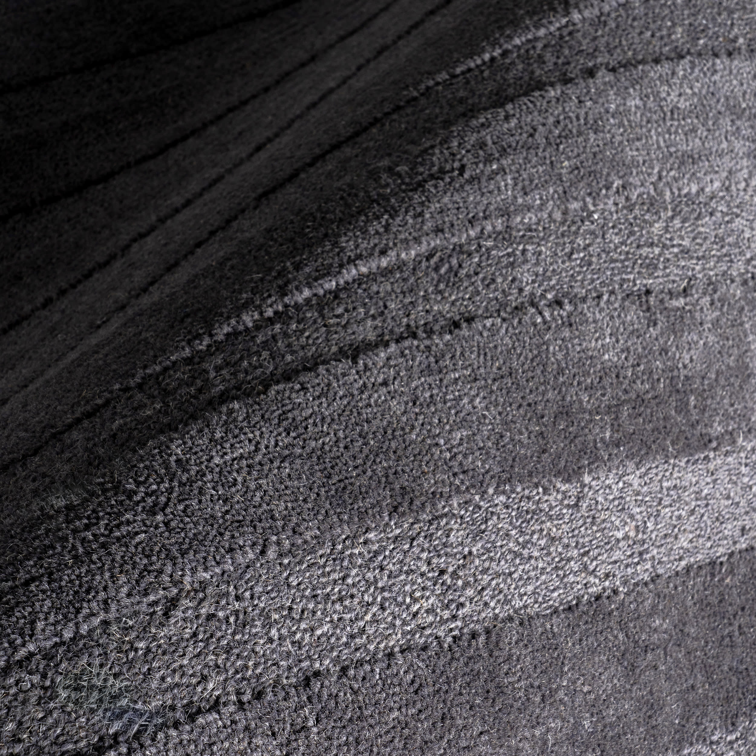 Vestry Striped Wool Rug | Charcoal - Image 3