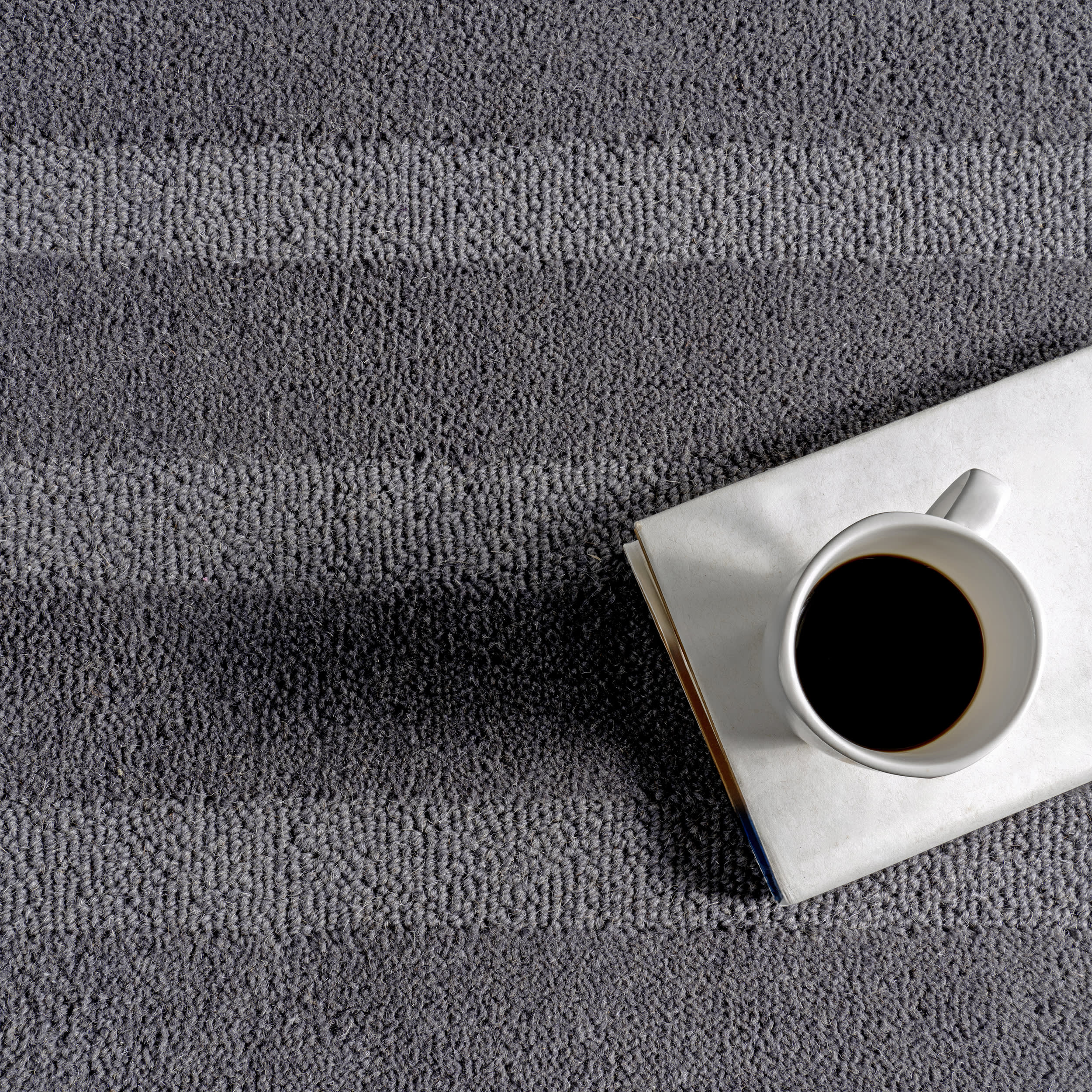 Vestry Striped Wool Rug | Charcoal - Image 7