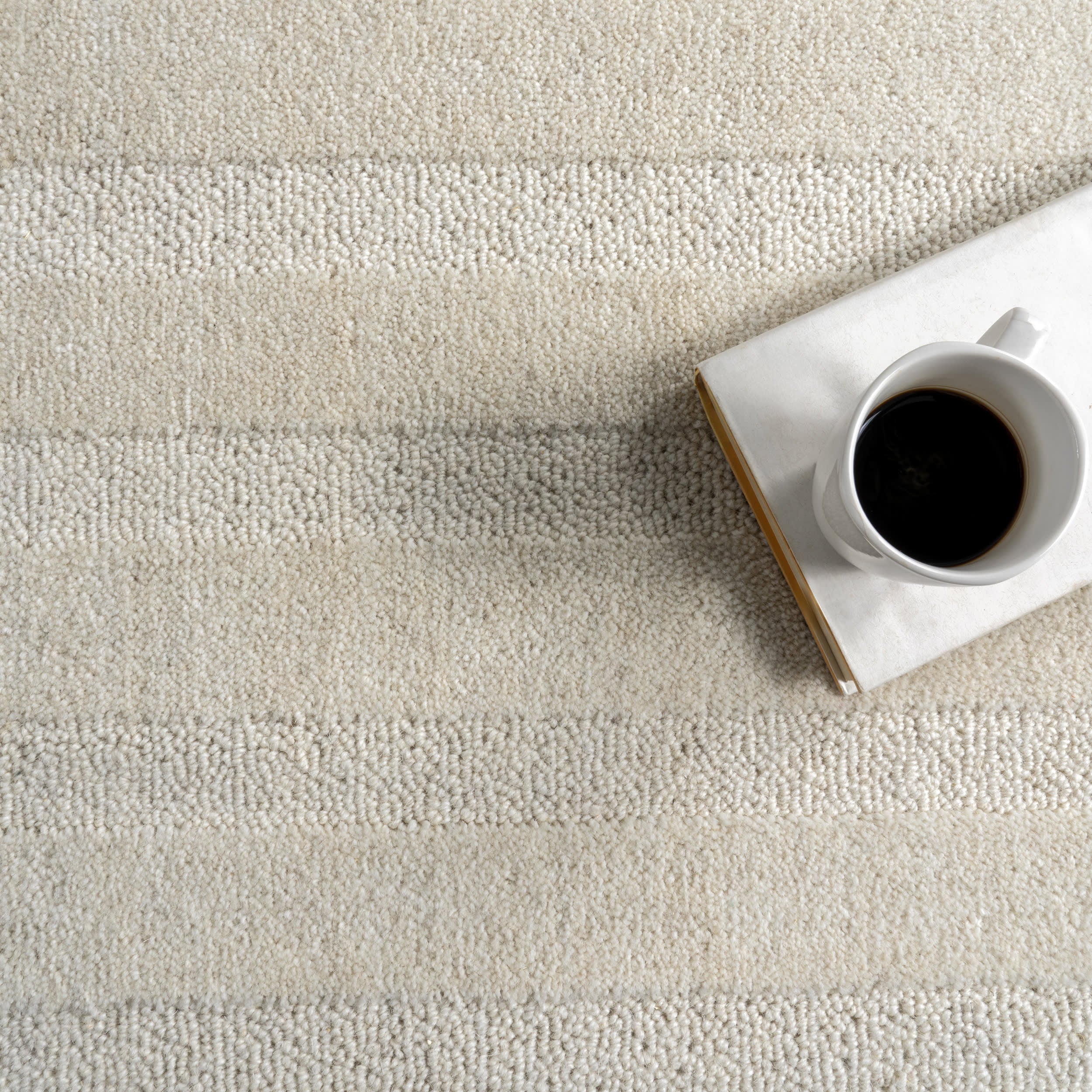 Vestry Striped Wool Rug | Ivory - Image 7