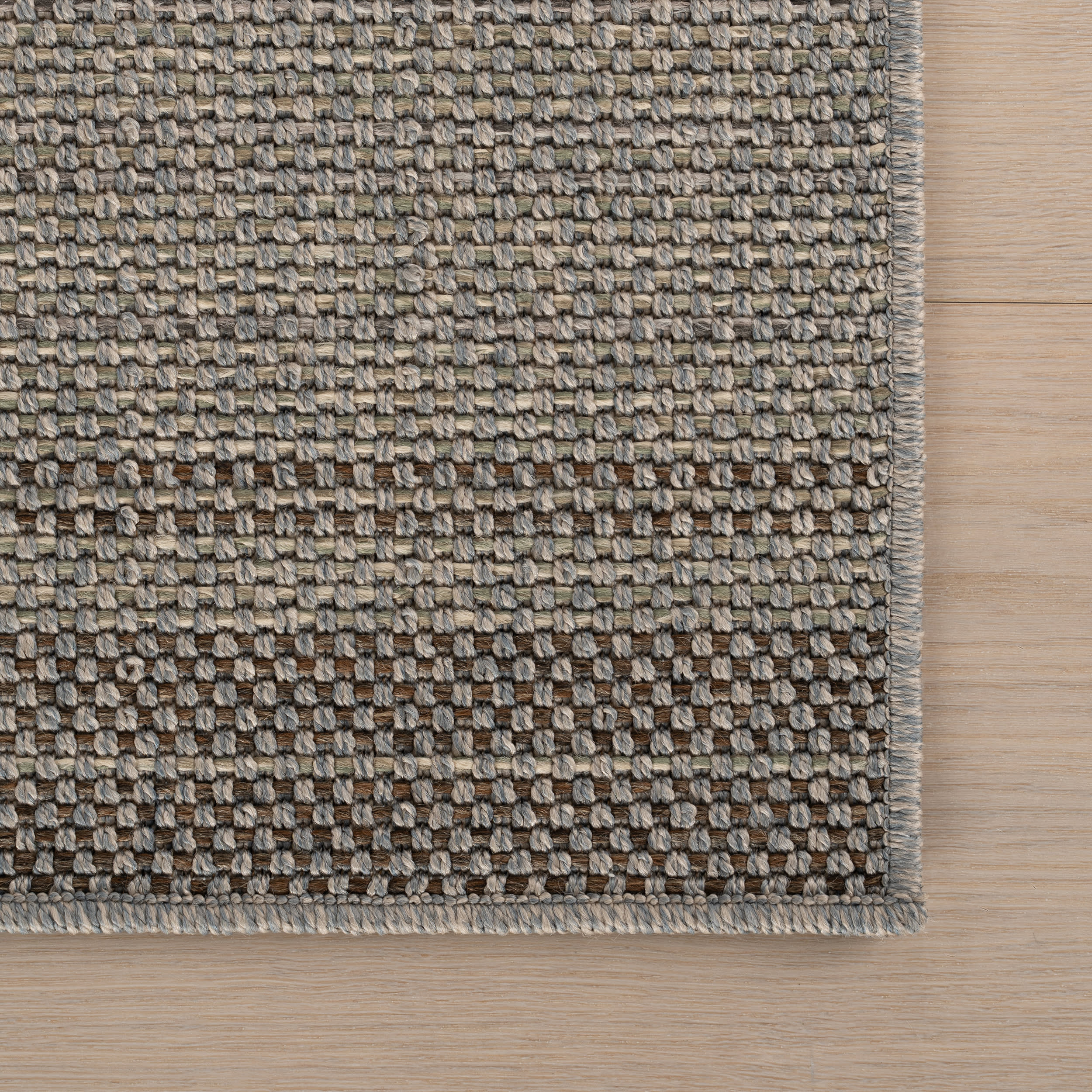 Veya Modern Striped Indoor/Outdoor Rug | Brown - Image 4