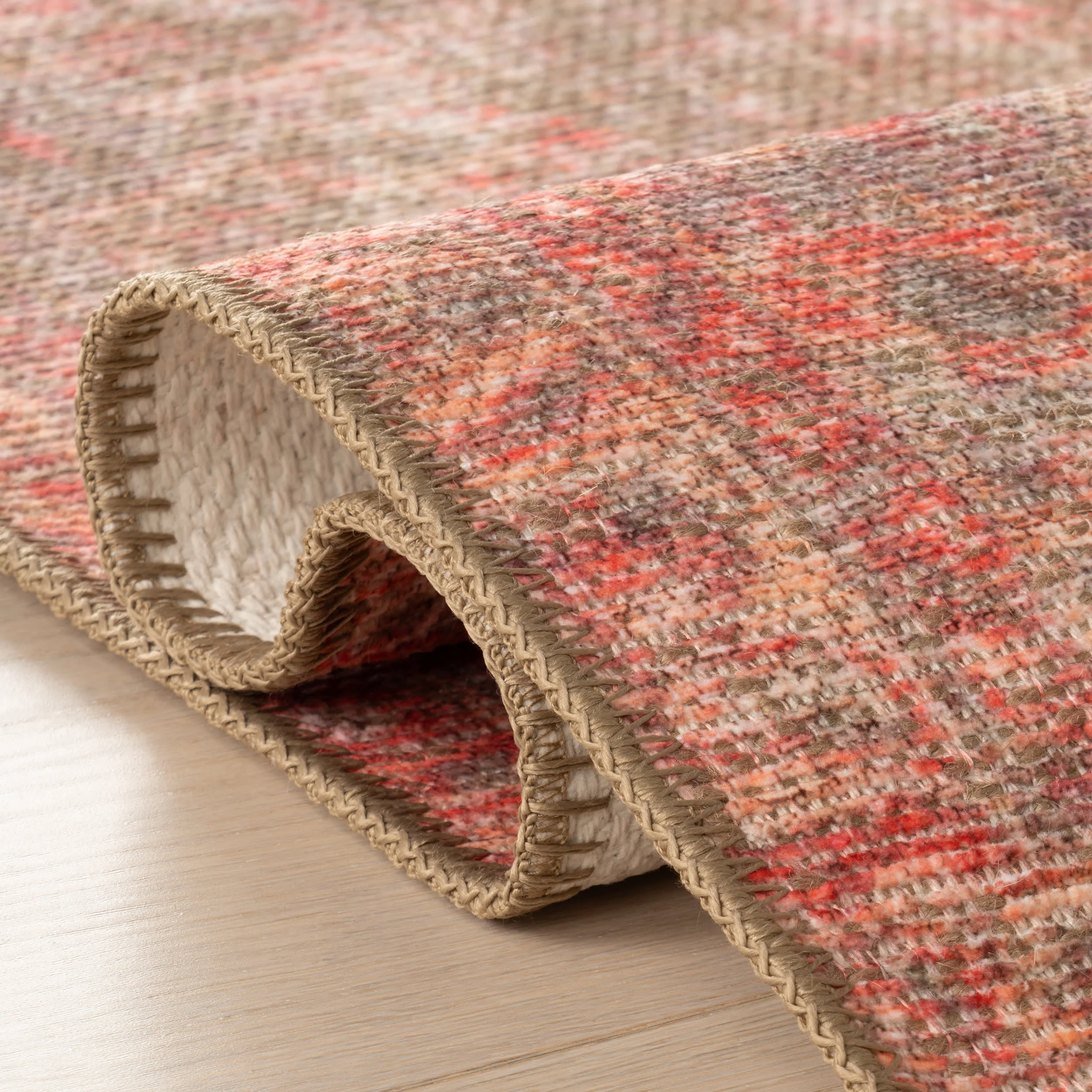 Vianey Vintage and Distressed Rug | Peach - Image 11