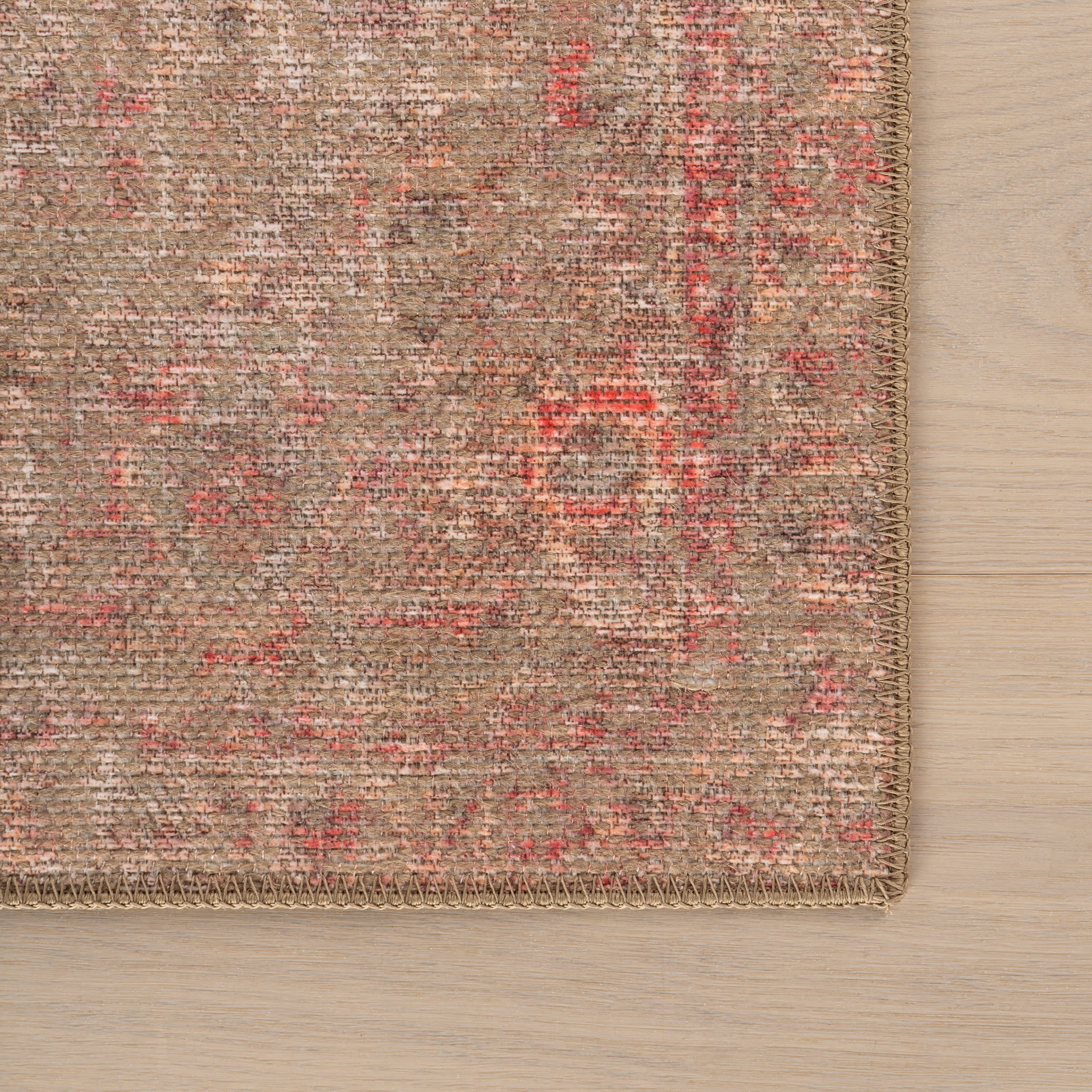 Vianey Vintage and Distressed Rug | Peach - Image 4