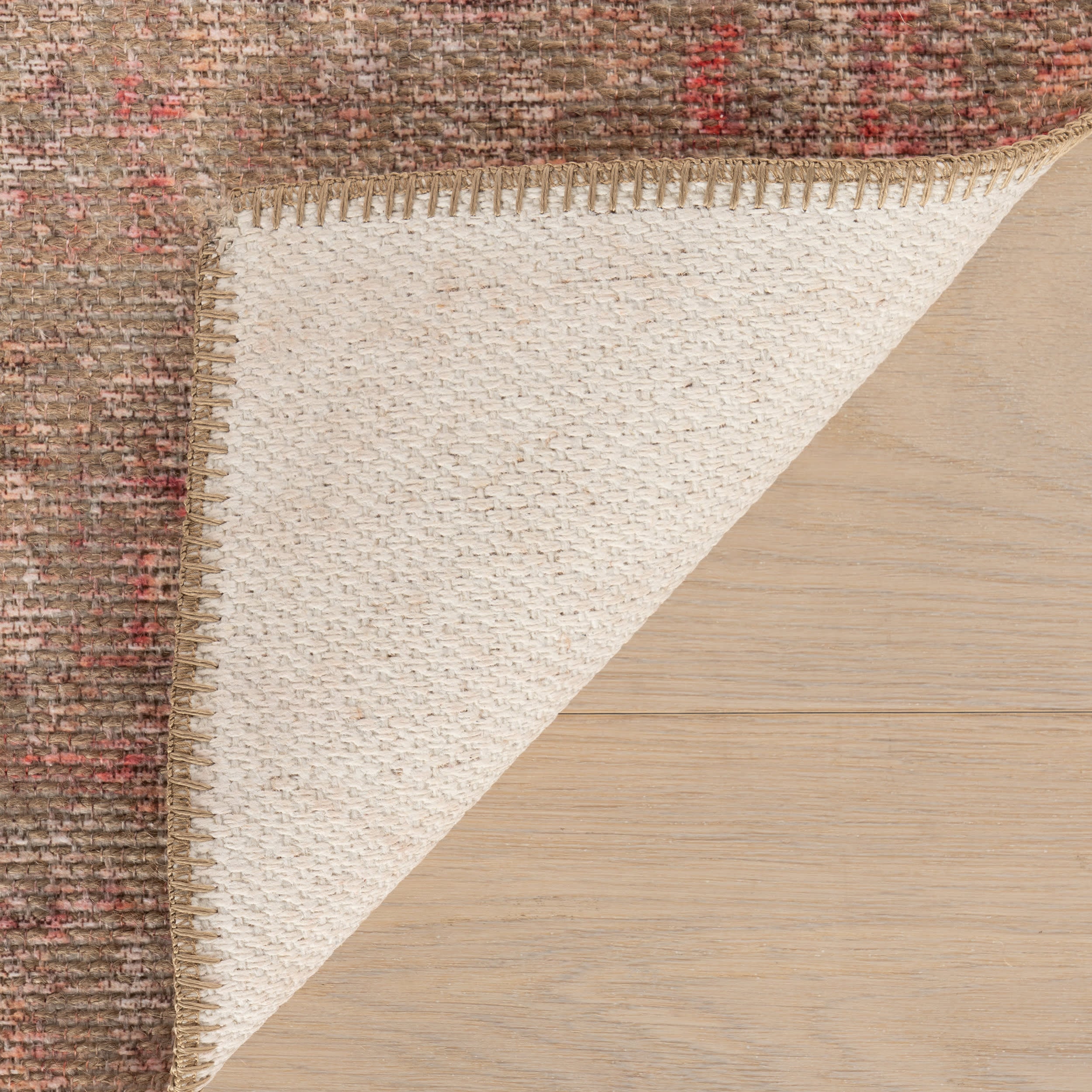 Vianey Vintage and Distressed Rug | Peach - Image 8