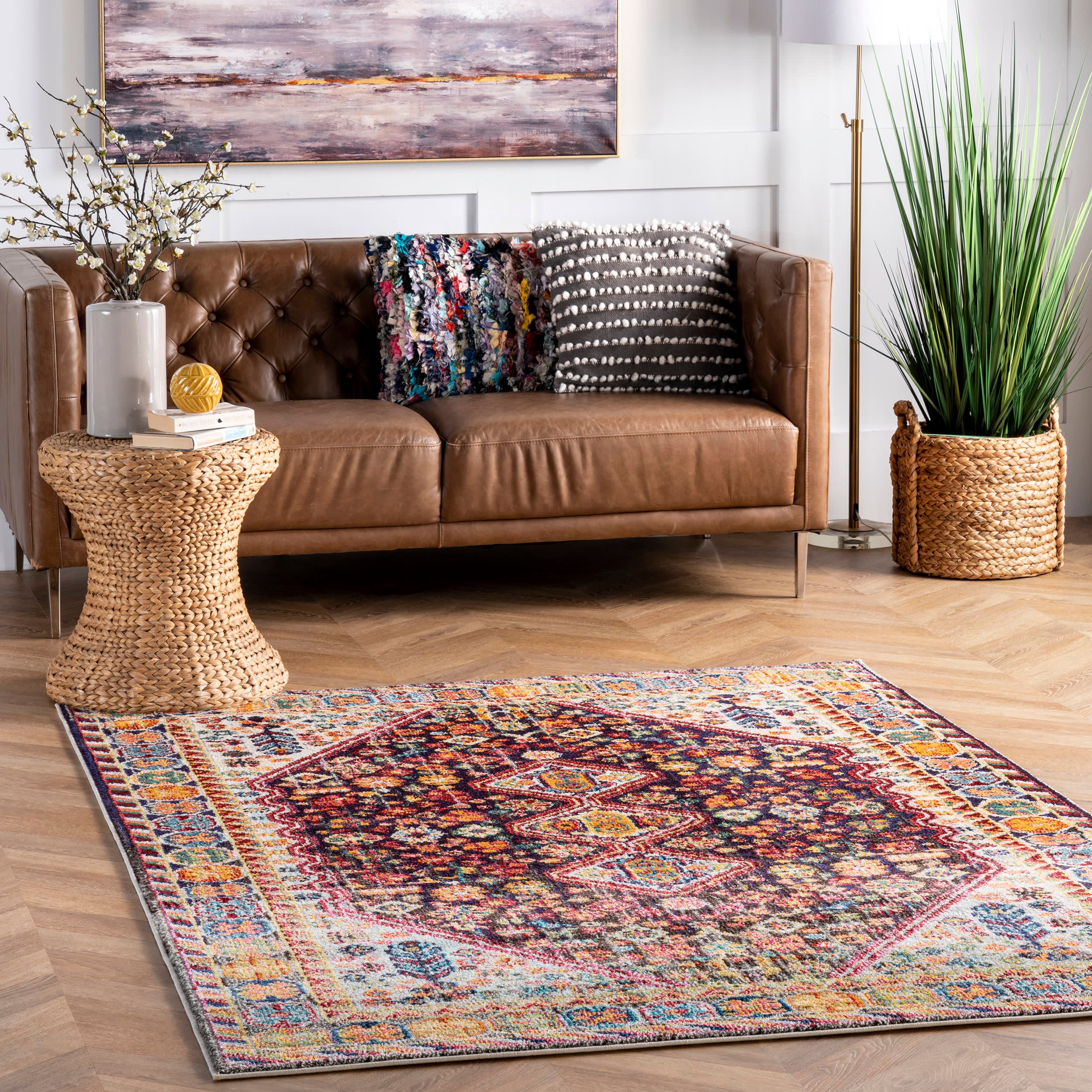 Vibrant Meadow Rug | Black - Image 2