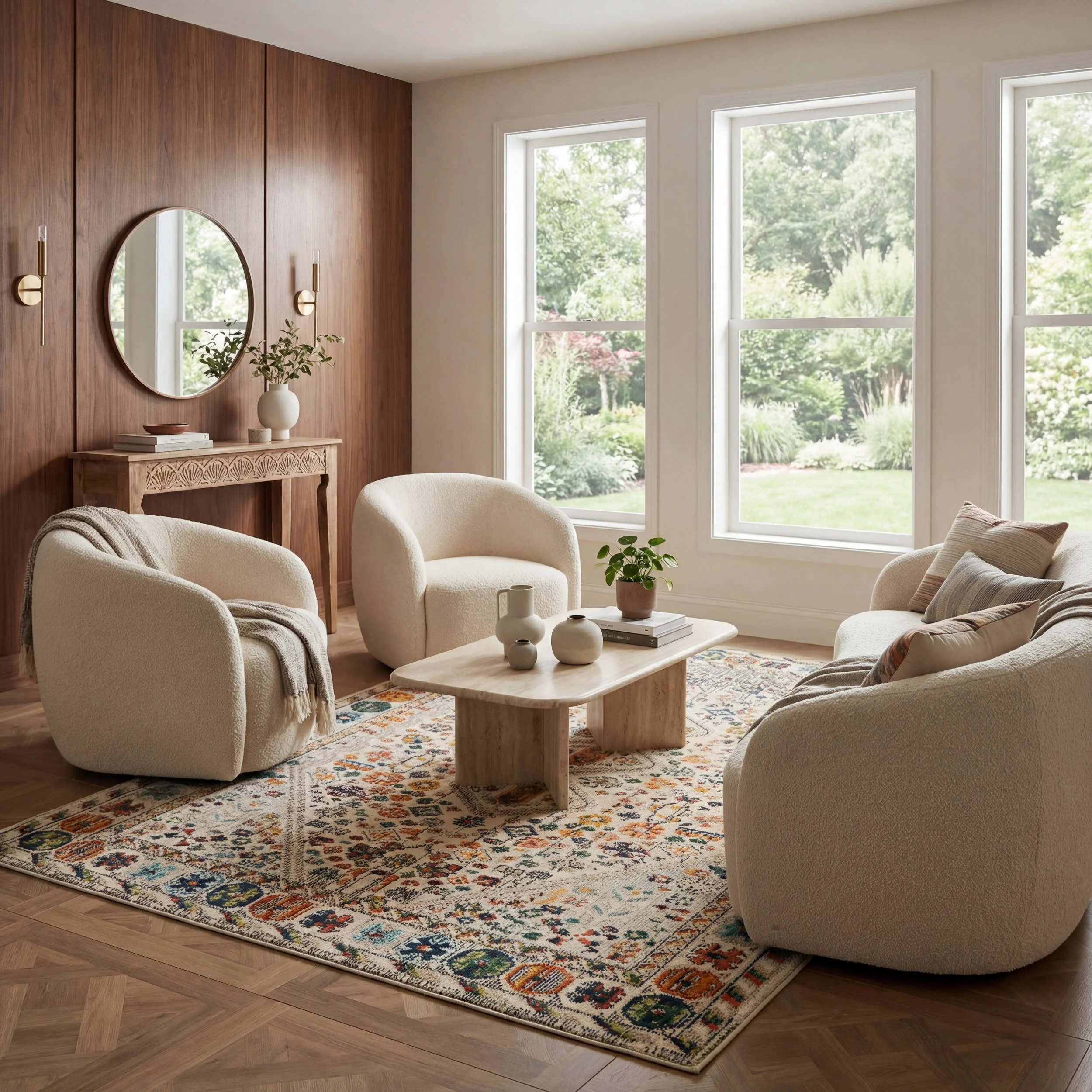 Vibrant Meadow Rug | Ivory Multicolor - Image 2