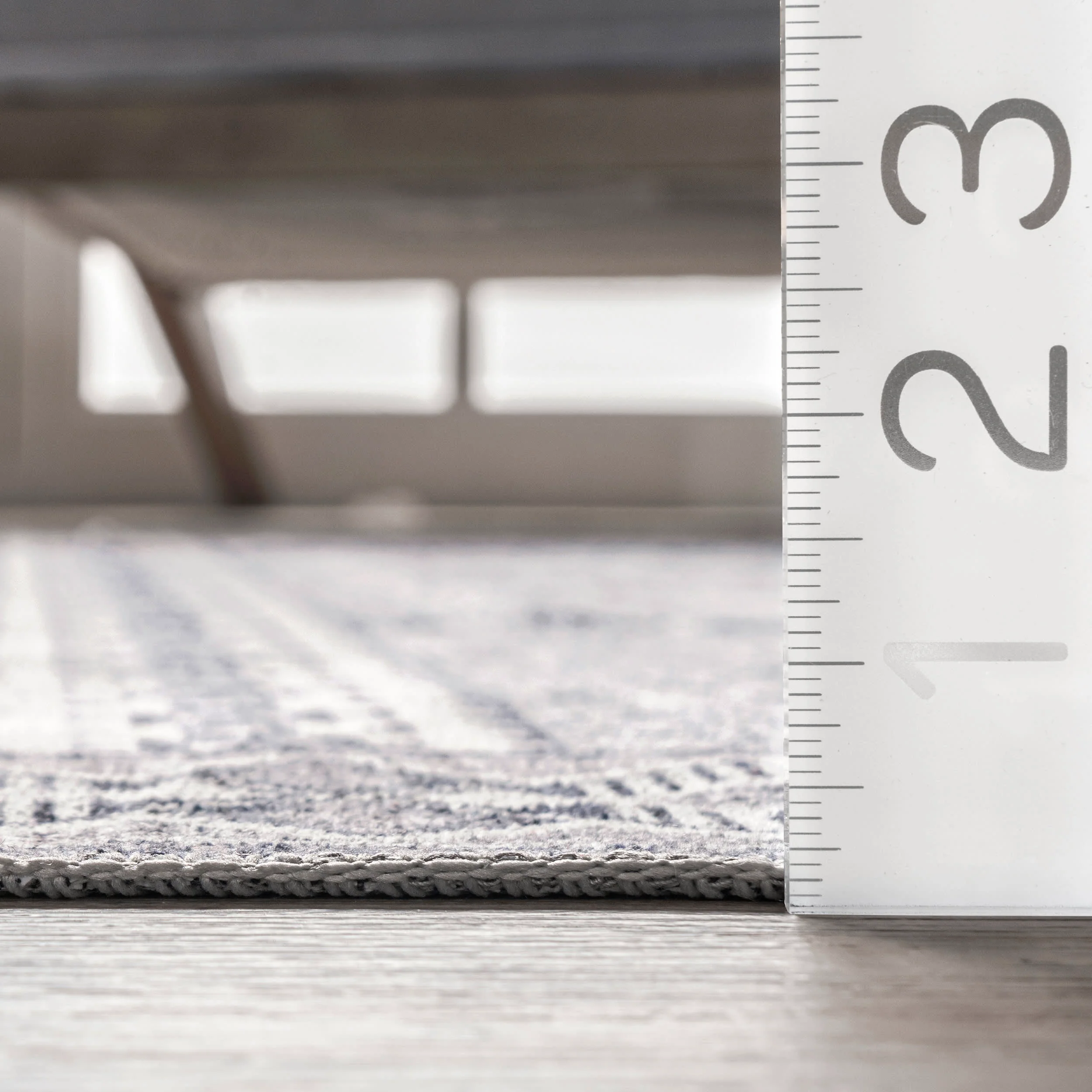 Vicky Banded Washable Rug | Grey - Image 5