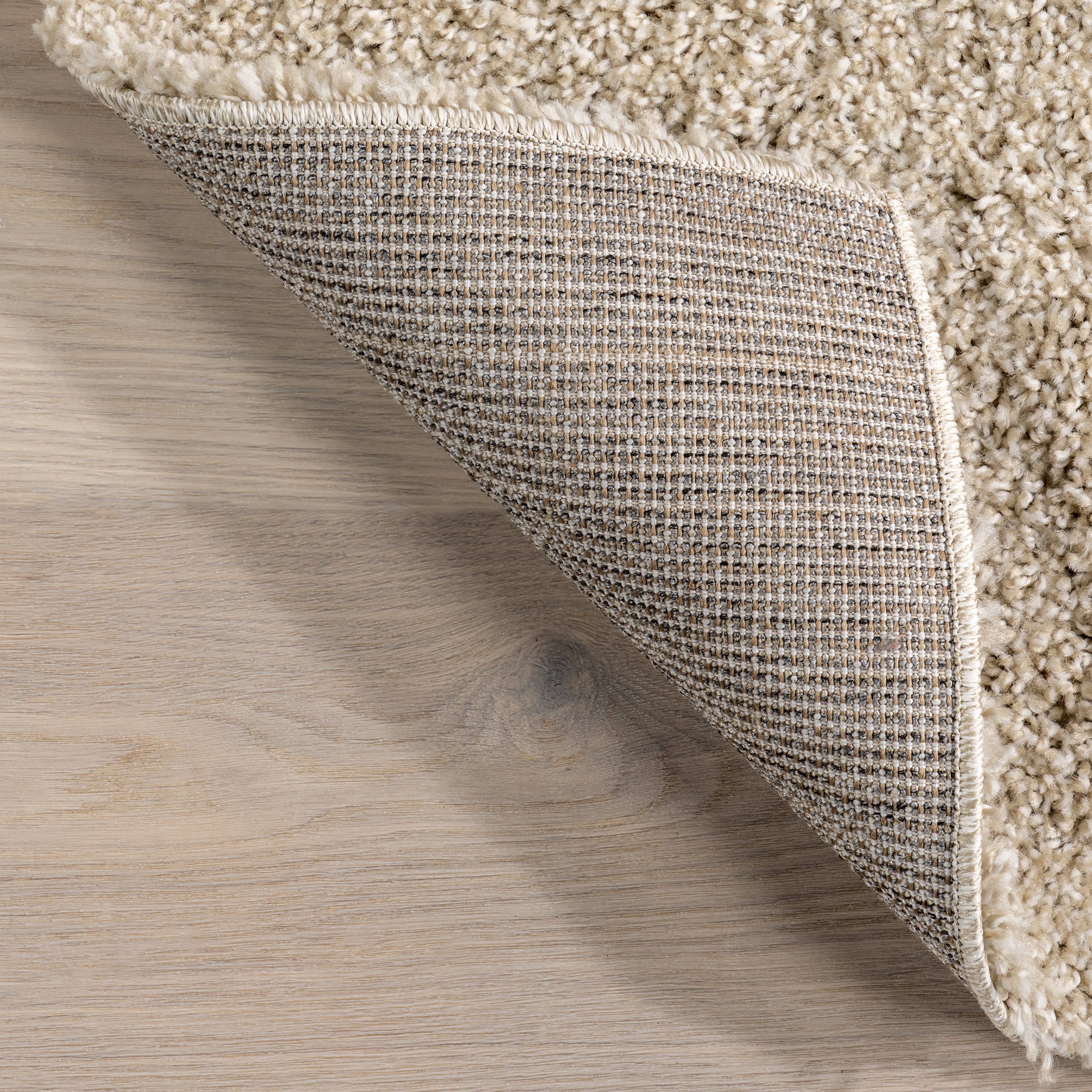 Vida Solid Shag Rug | Beige Ivory - Image 6