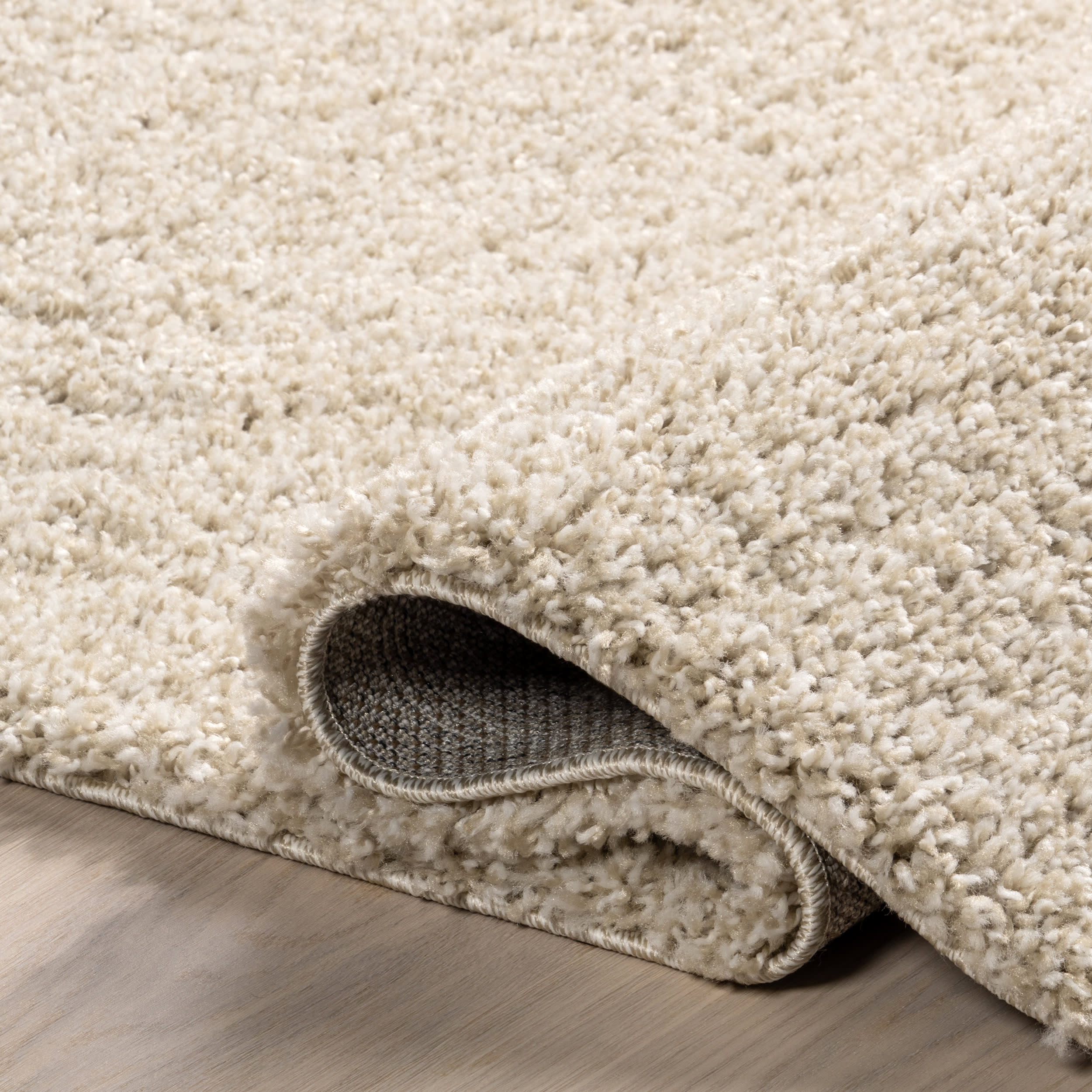 Vida Solid Shag Rug | Beige Ivory - Image 8
