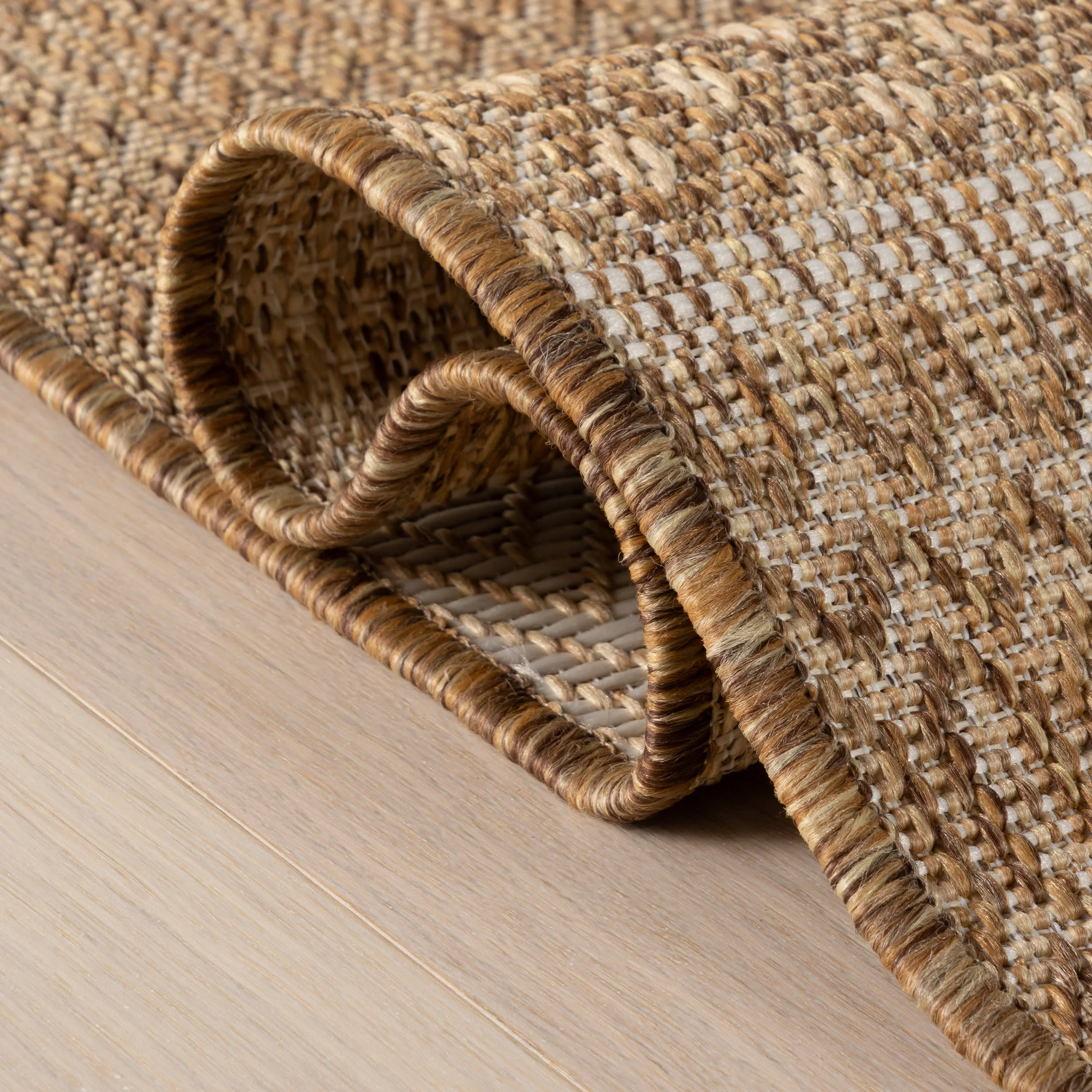 Vielle Modern Abstract Indoor/Outdoor Rug | Brown - Image 6