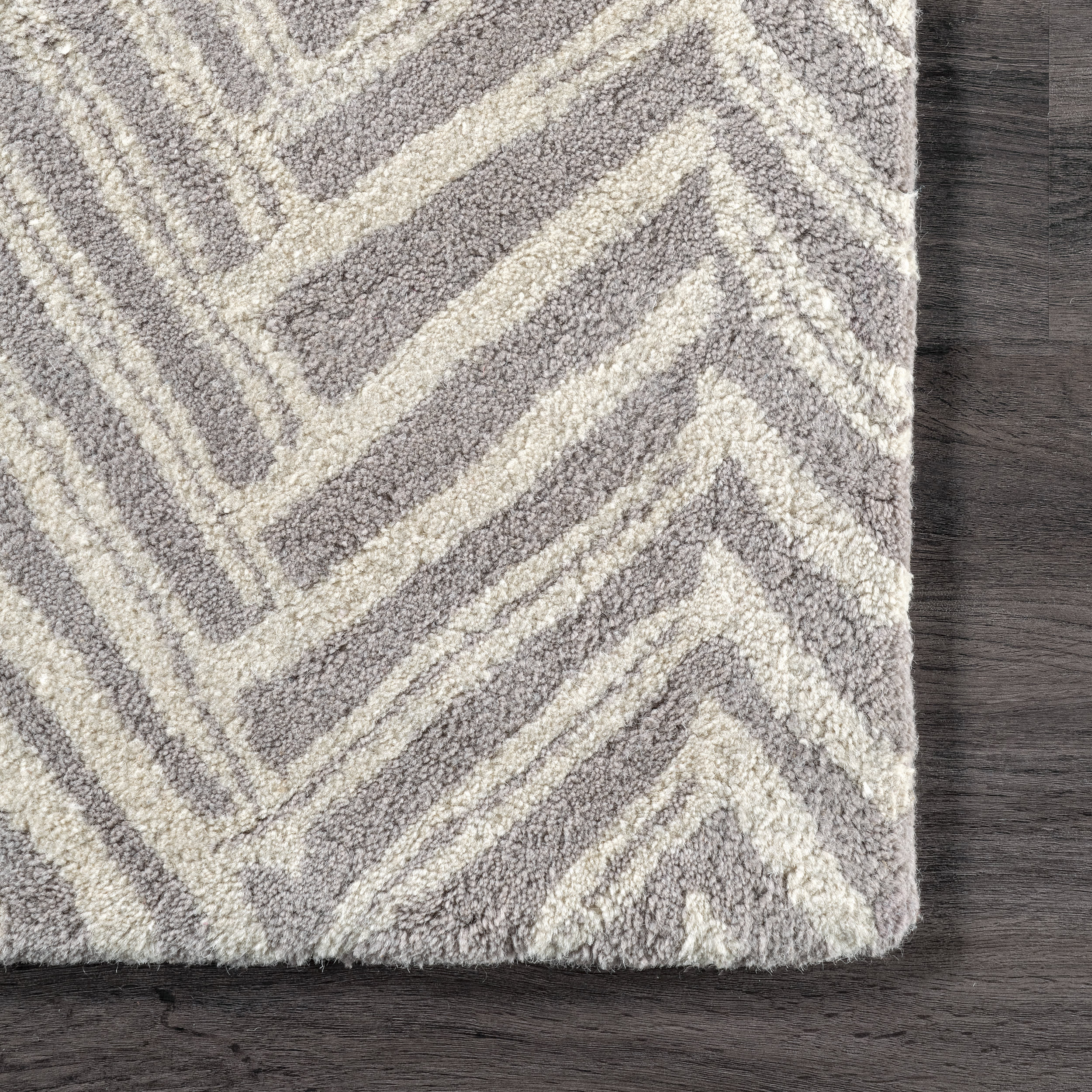 Viga Chevron Rug | Beige - Image 3