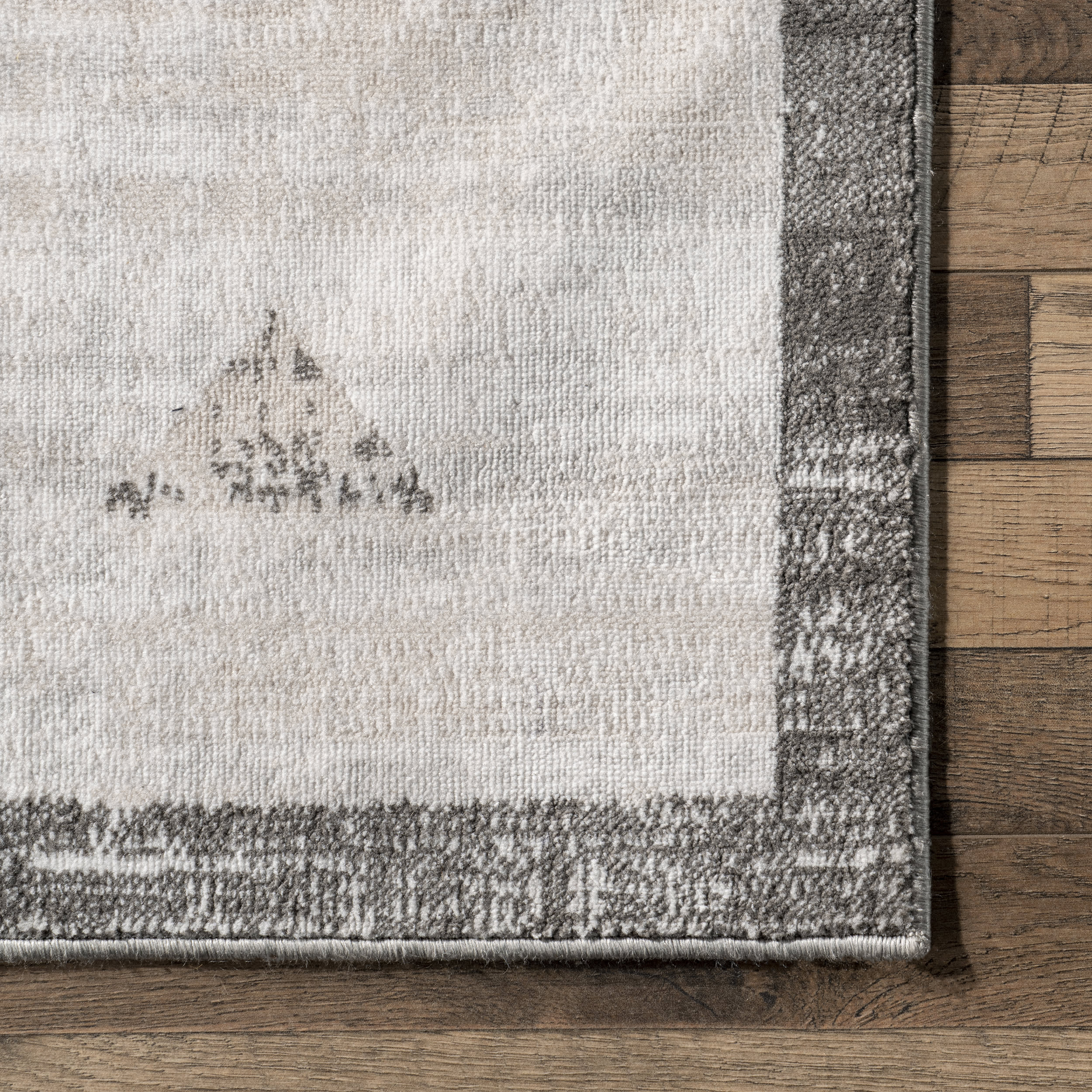 Vilani Faded Washable Rug | Light Grey - Image 3