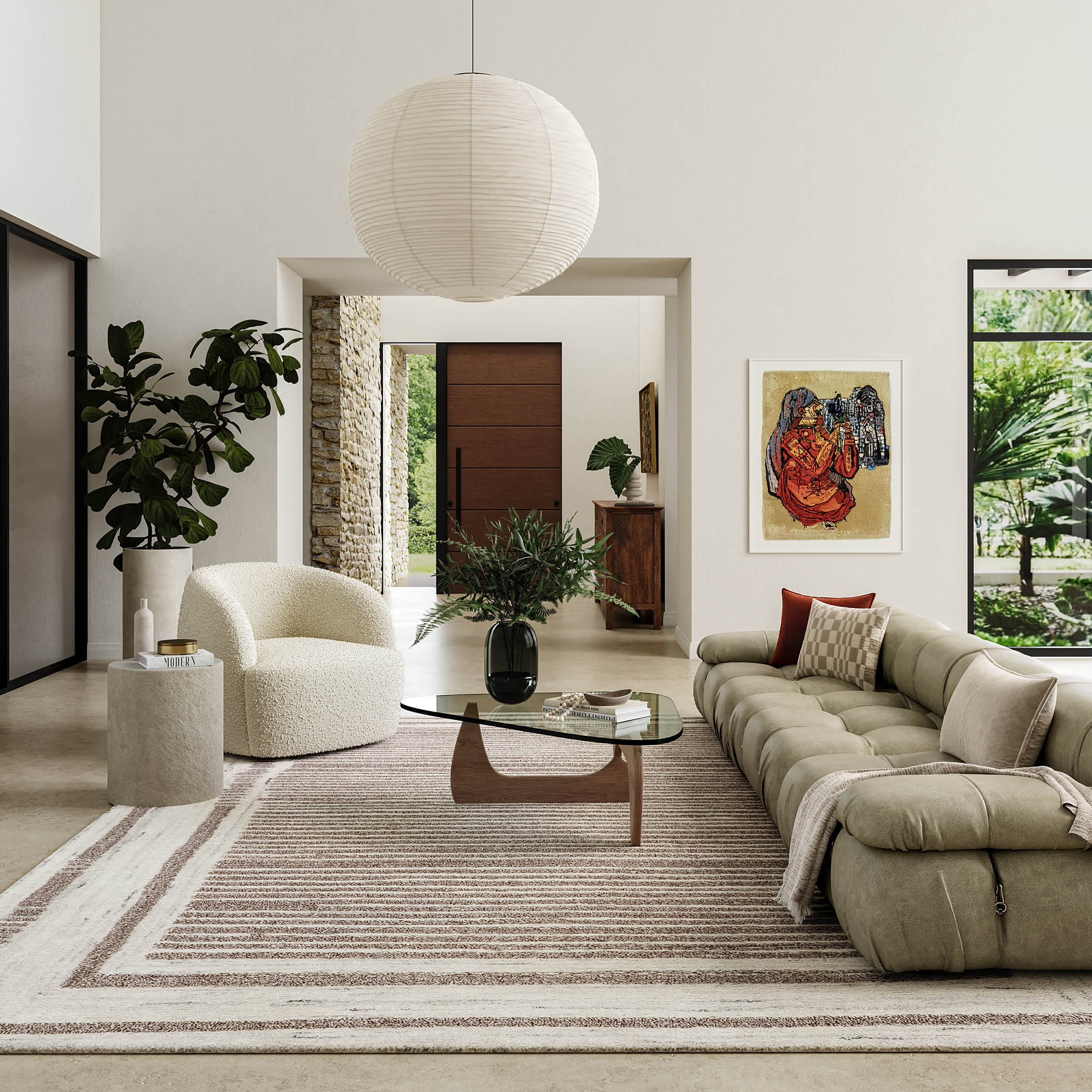 Villa Southwestern Wool Rug | Brown - Image 2