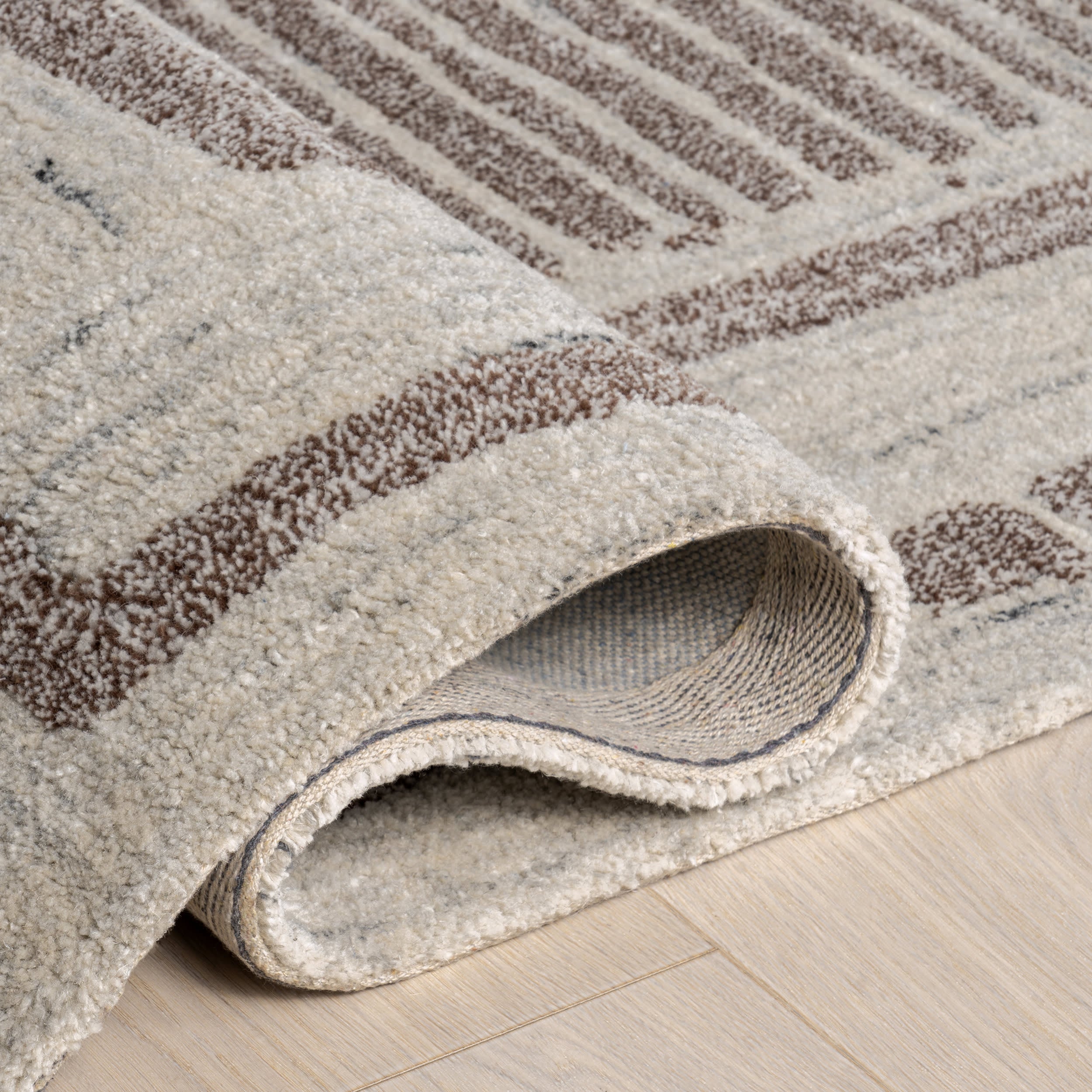 Villa Southwestern Wool Rug | Brown - Image 8
