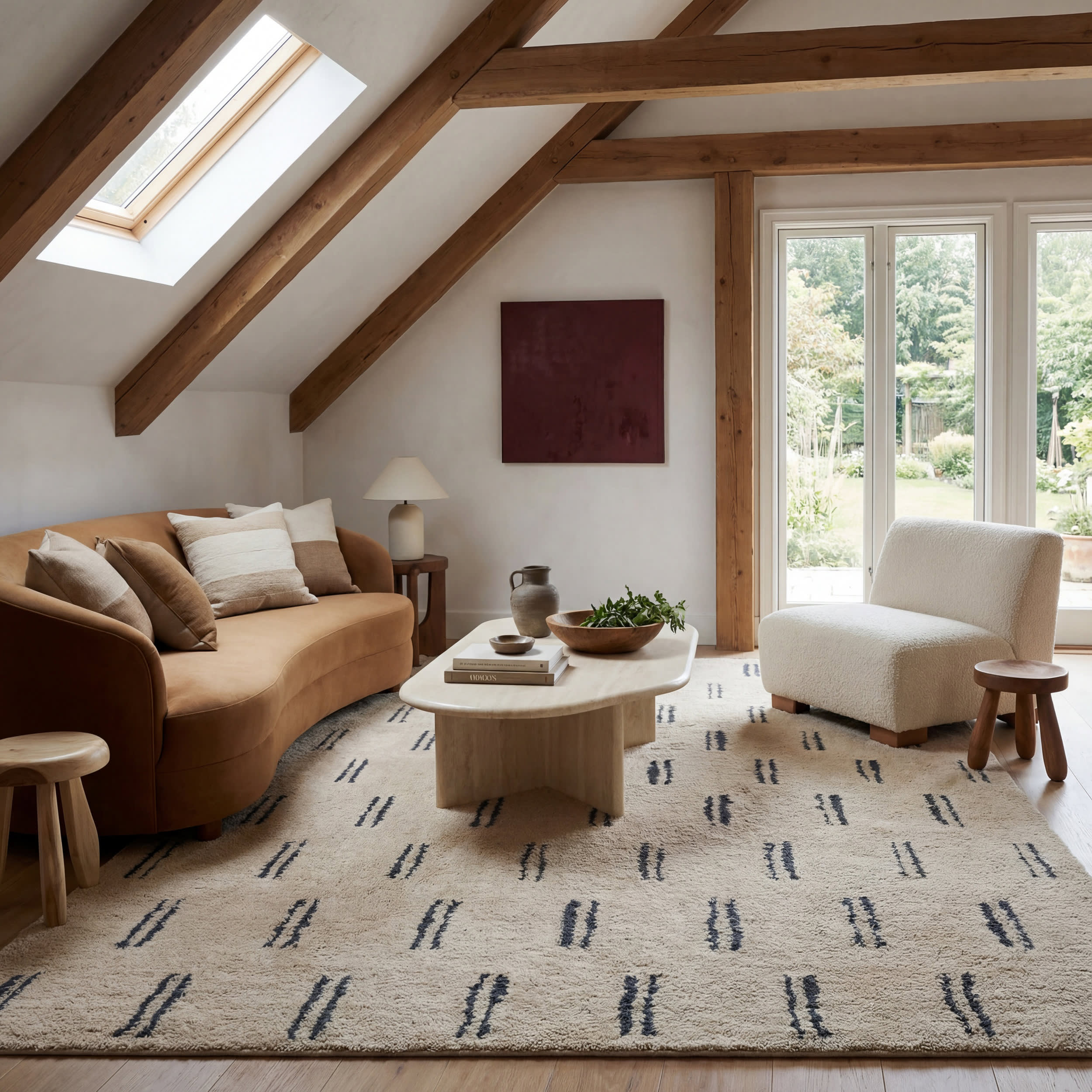 Vina Handmade Washable Wool Rug | Ivory - Image 2