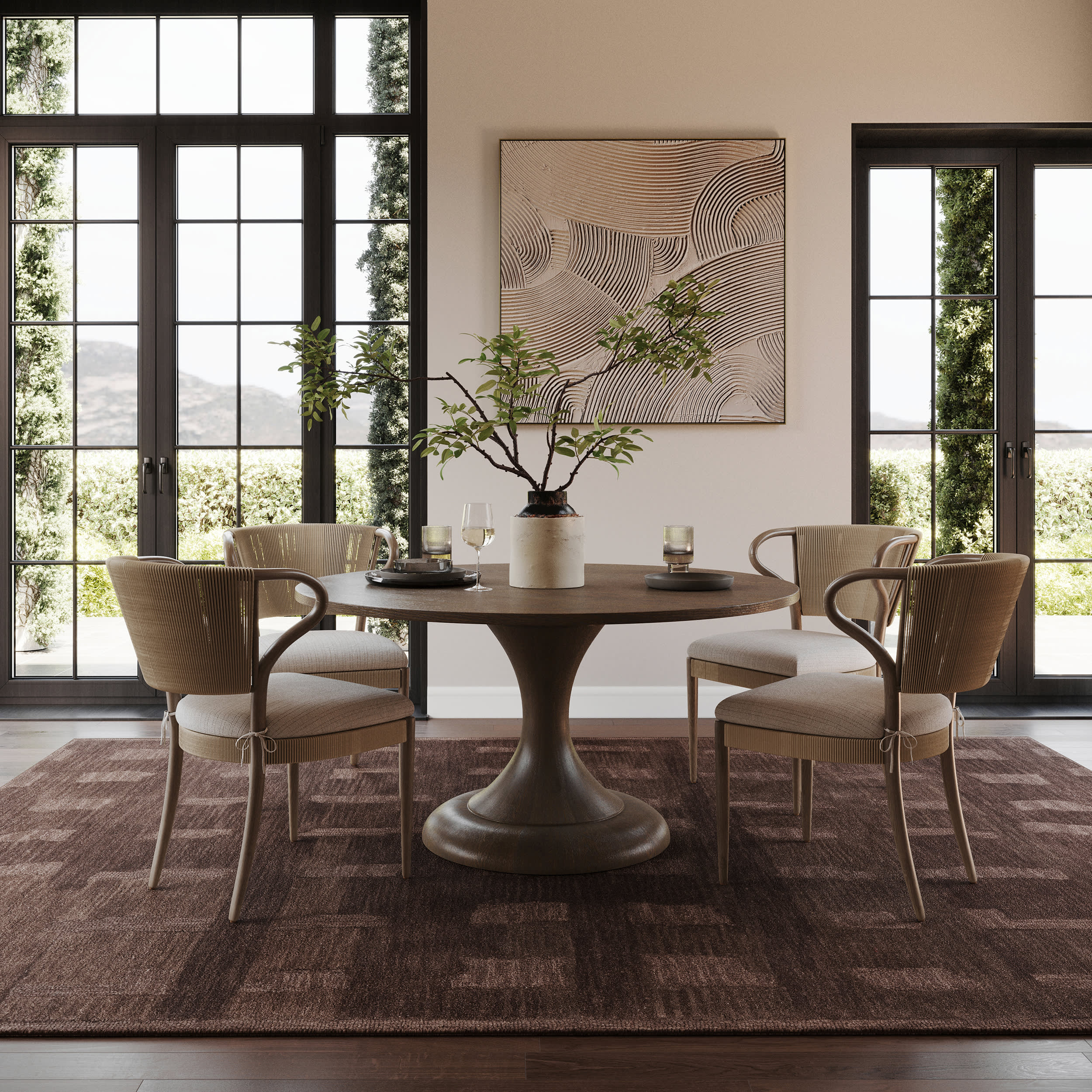 Vinel Modern Abstract Rug | Brown - Image 2
