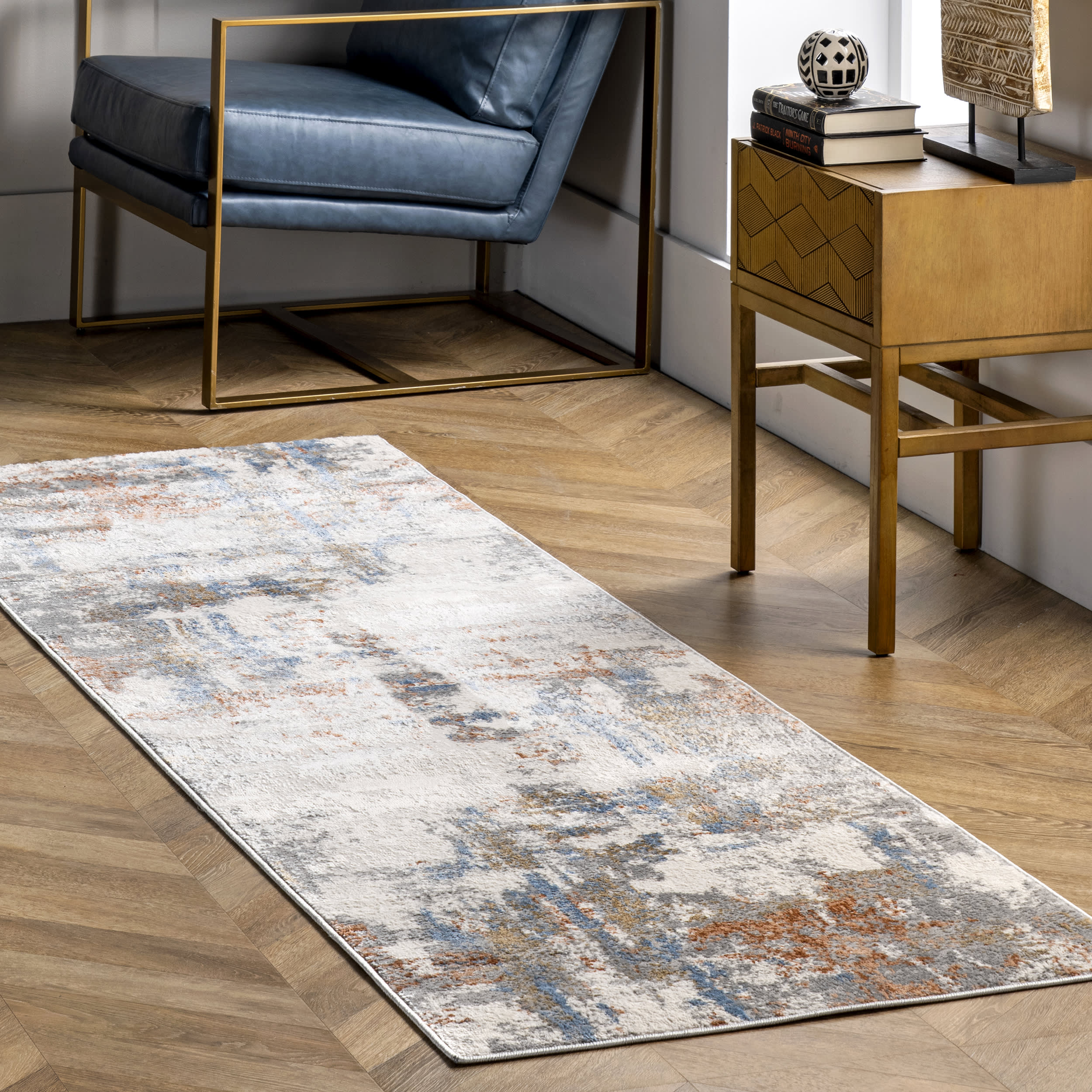 Vintage Abstract Rug | Light Grey - Image 2