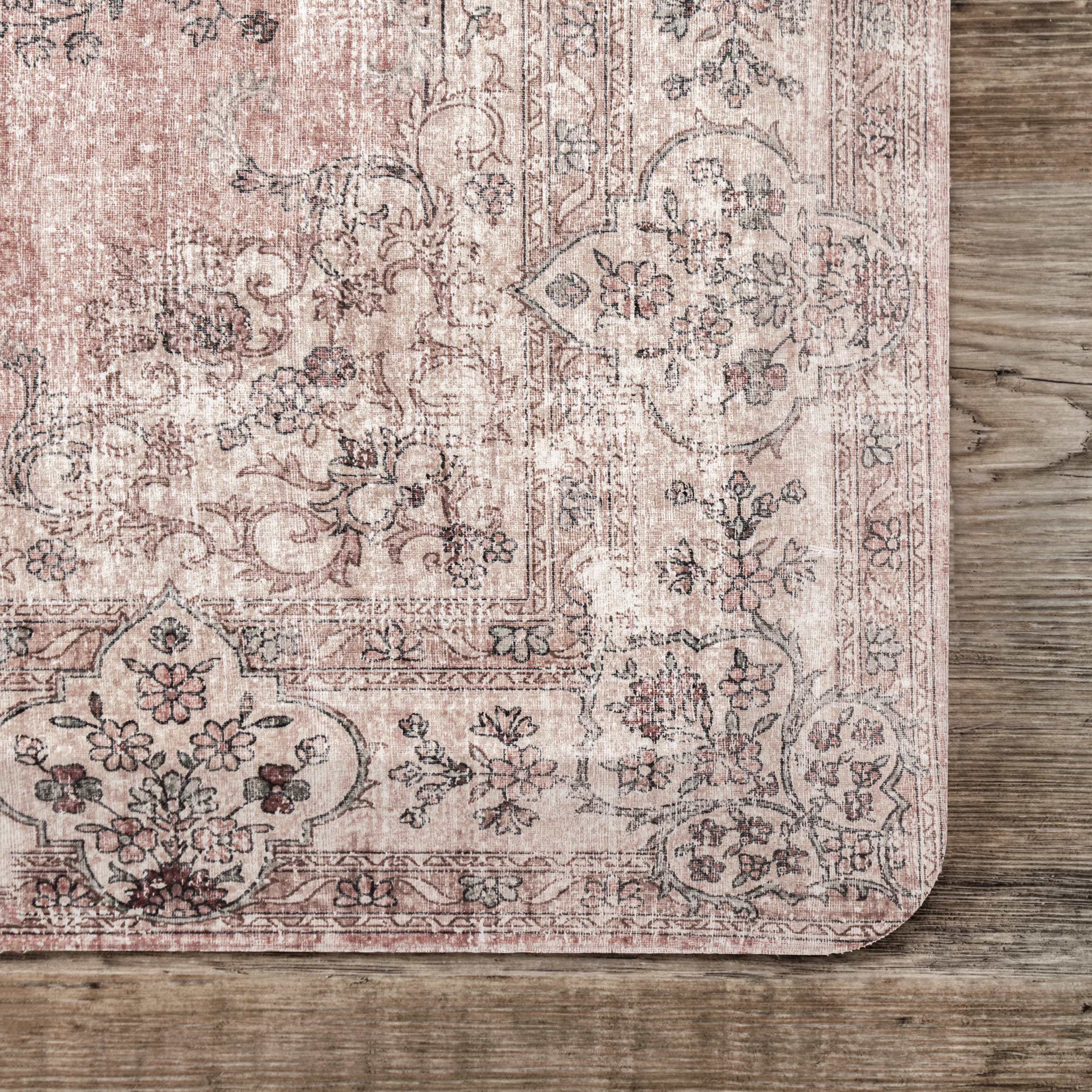 Vintage Bordered Anti-Fatigue Mat | Rust - Image 3