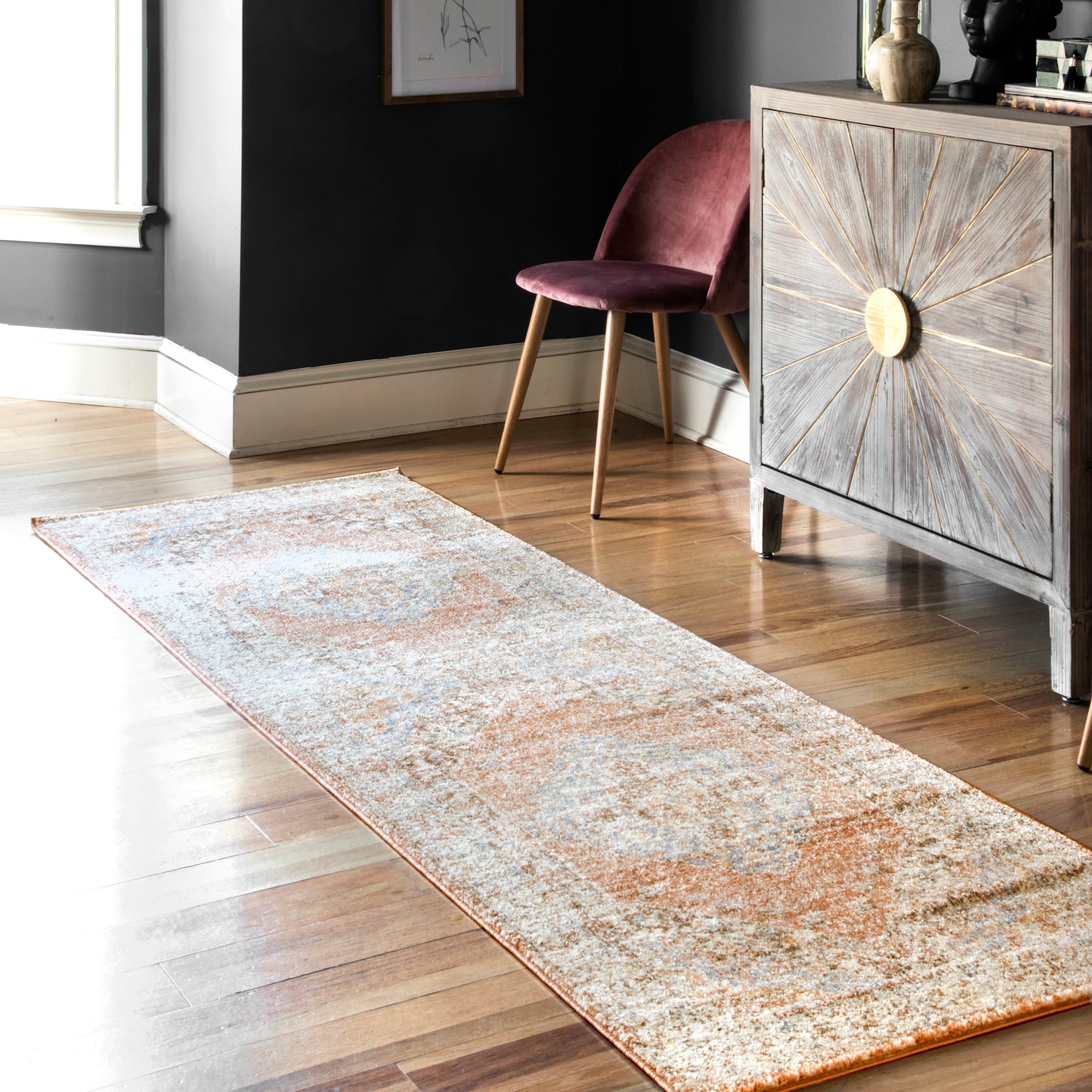 Vintage Cardinal Medallion Rug | Beige - Image 2