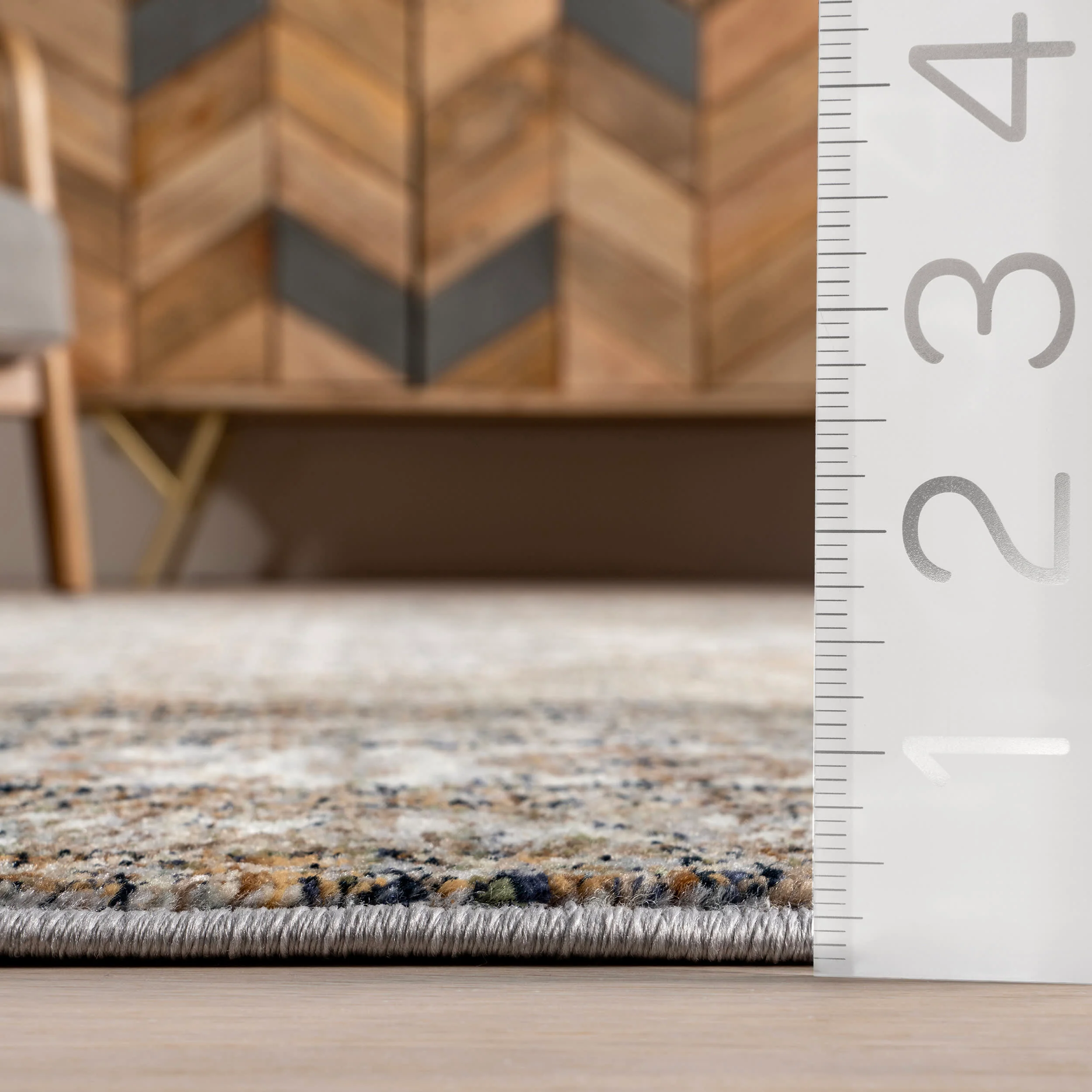 Vintage Medallion Fringe Rug | Light Brown - Image 5