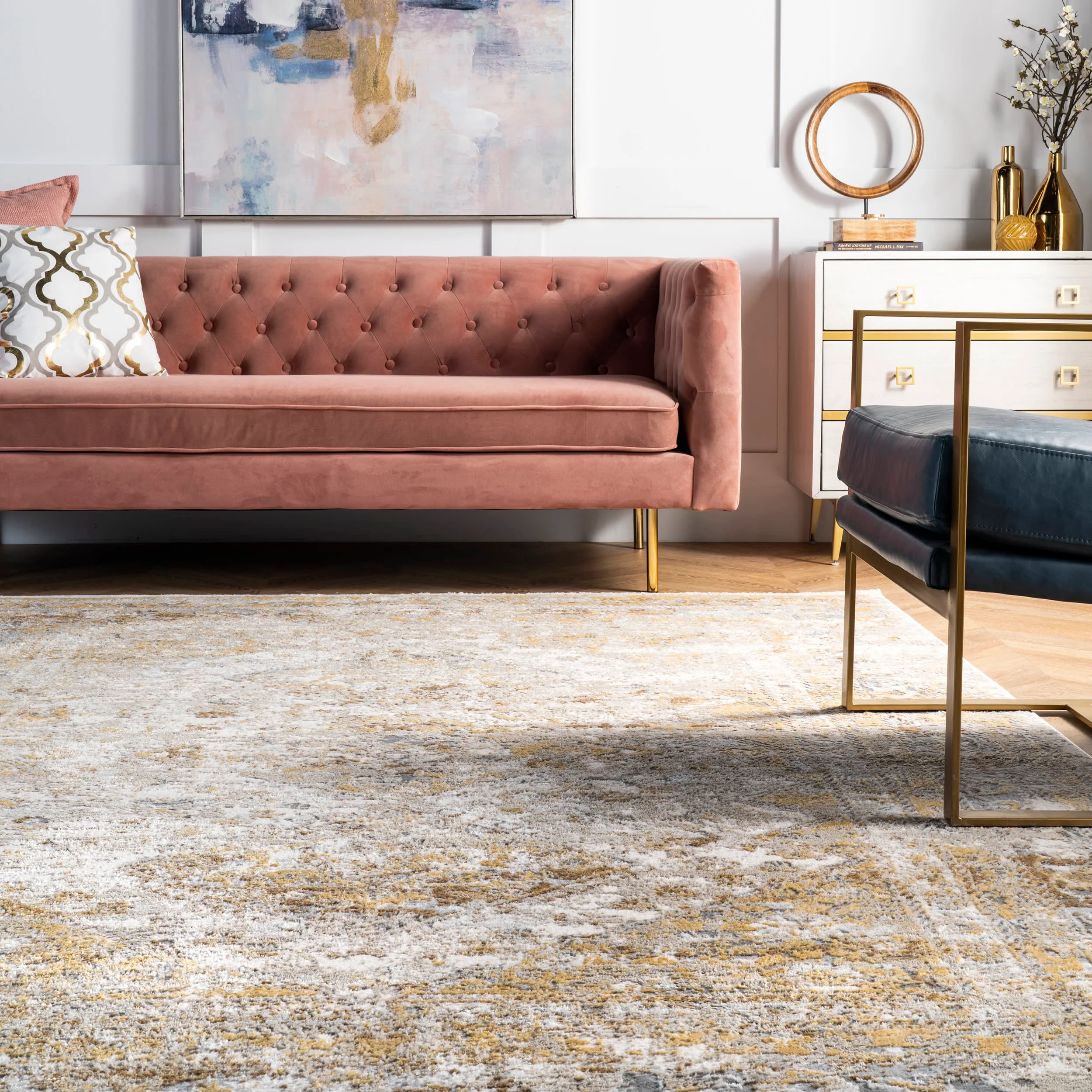 Vintage Medallion Rug | Gold - Image 4