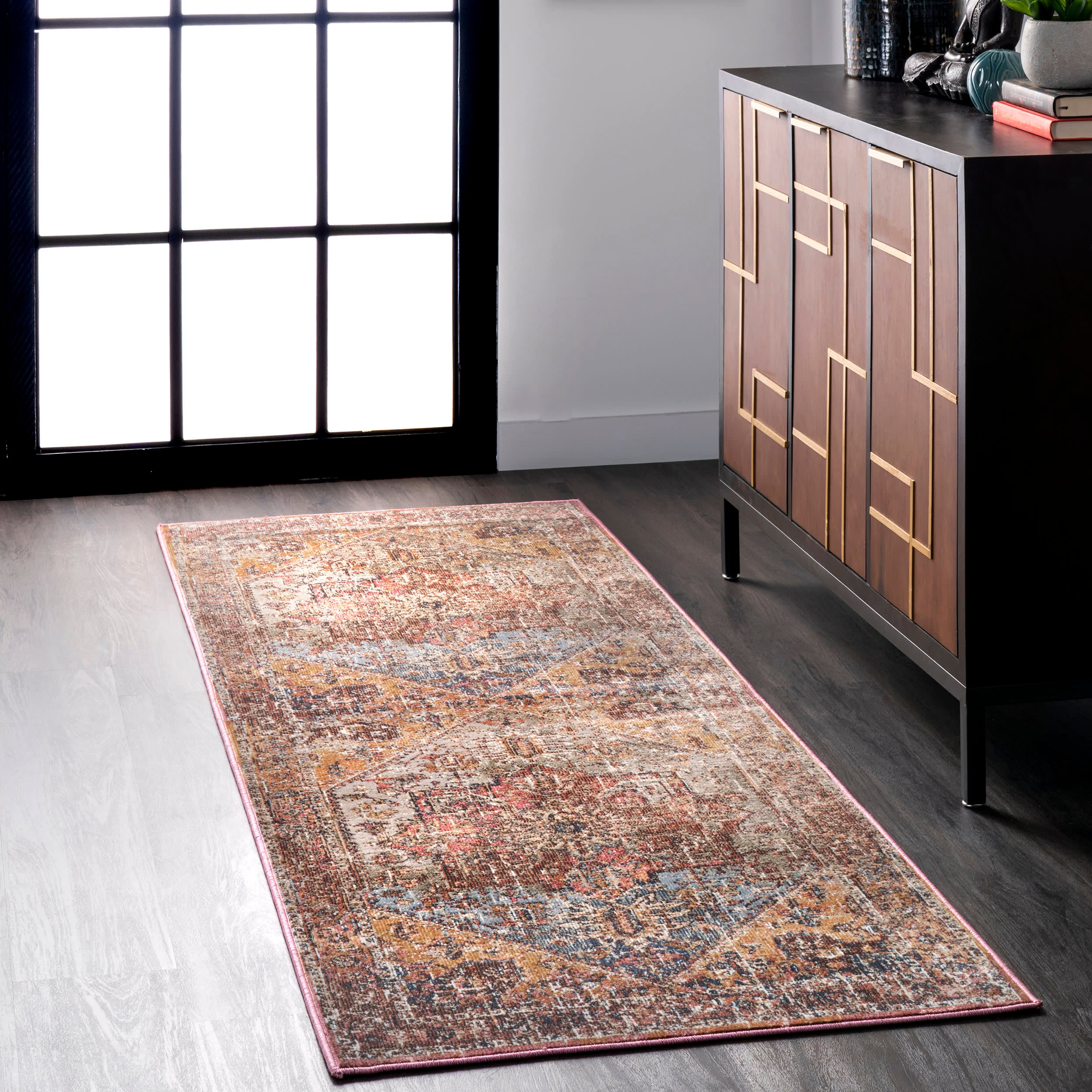 Vintage Medallion Rug | Orange - Image 2