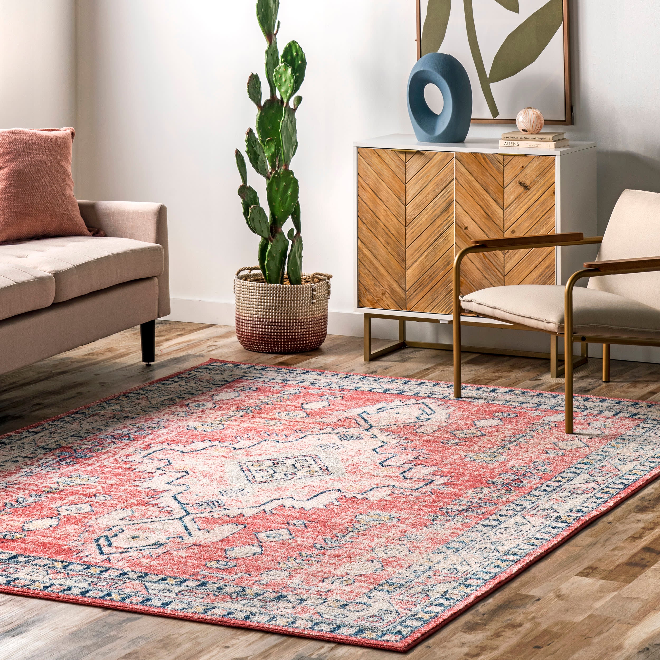 Vintage Medallion Rug | Rust - Image 2