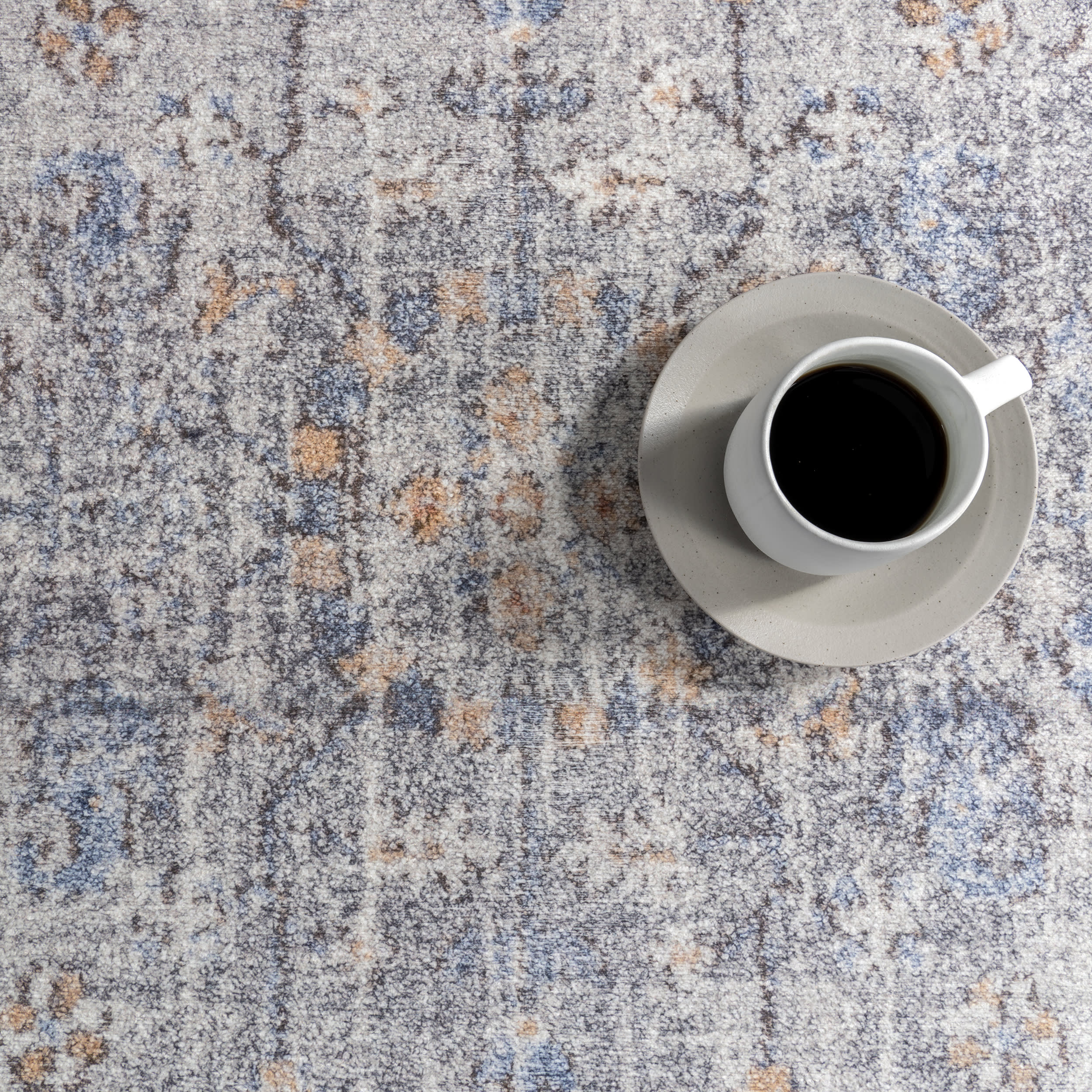 Vintage Medallion Spill Proof Washable Rug | Peach - Image 7