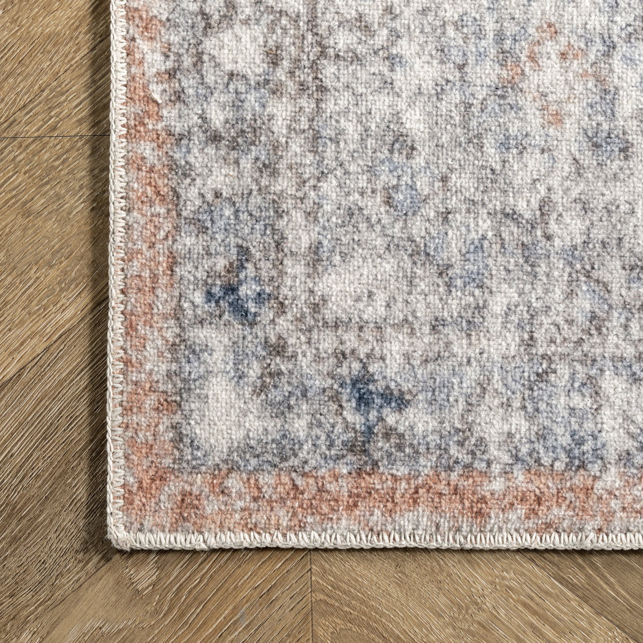 Vintage Medallion Washable Rug | Peach - Image 3