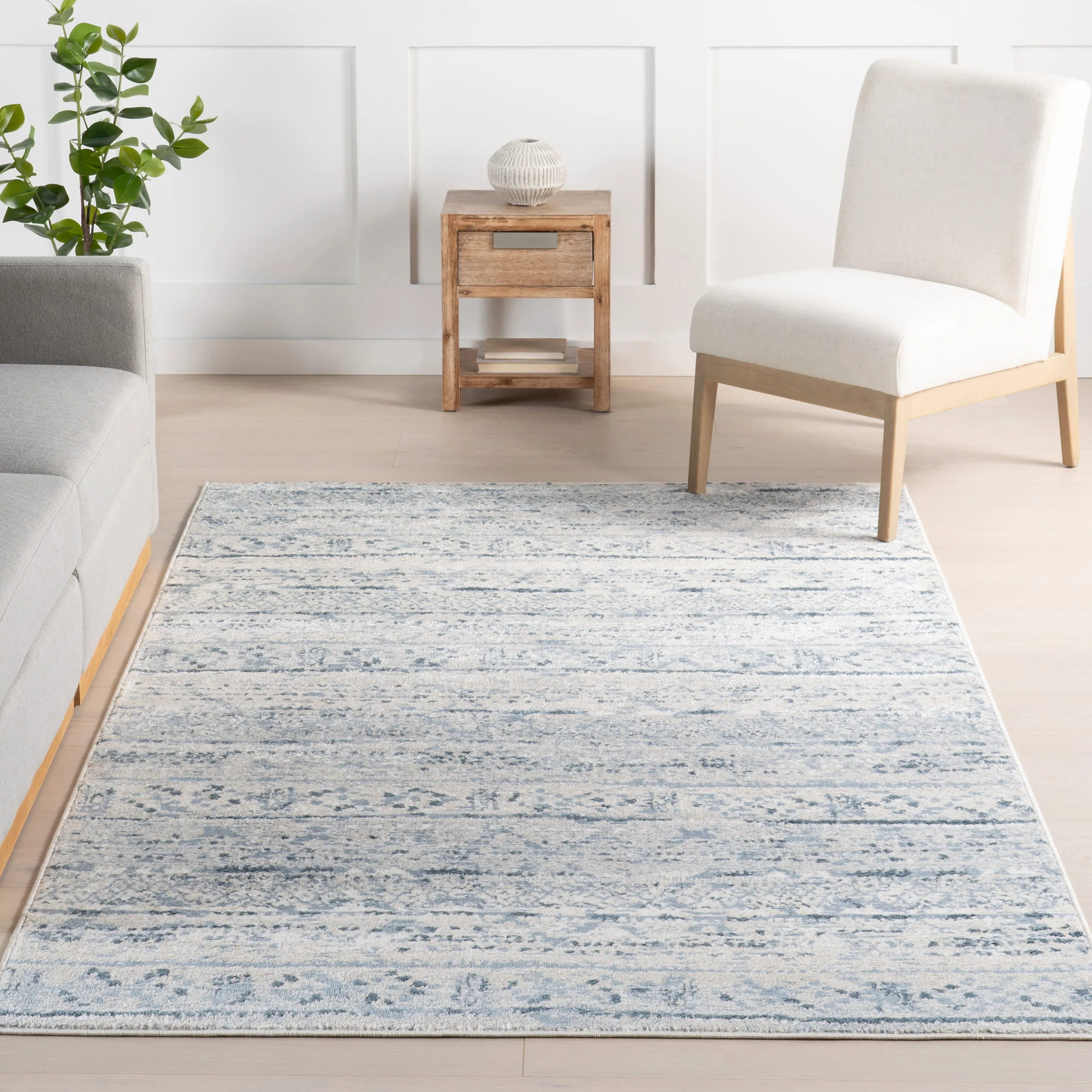Vintage Moroccan Rug | Blue - Image 5
