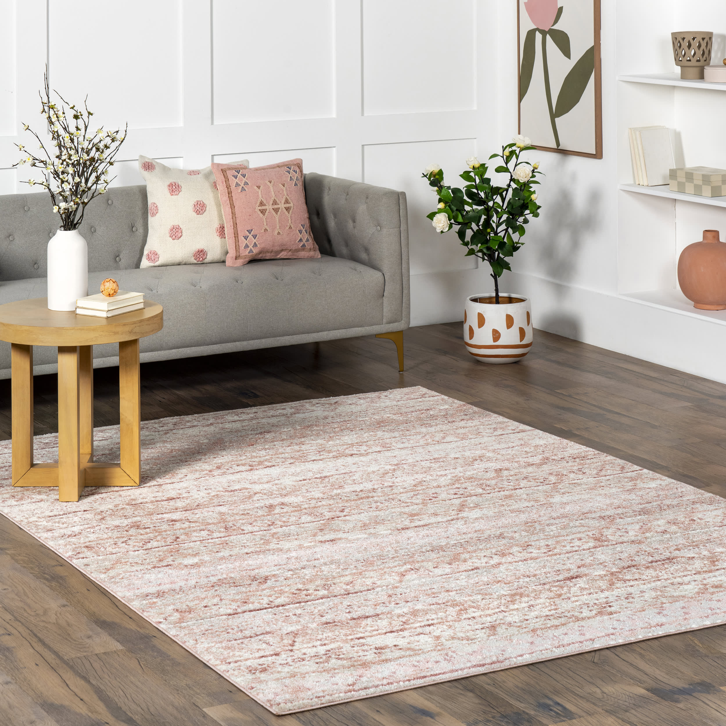 Vintage Moroccan Rug | Light Pink - Image 2