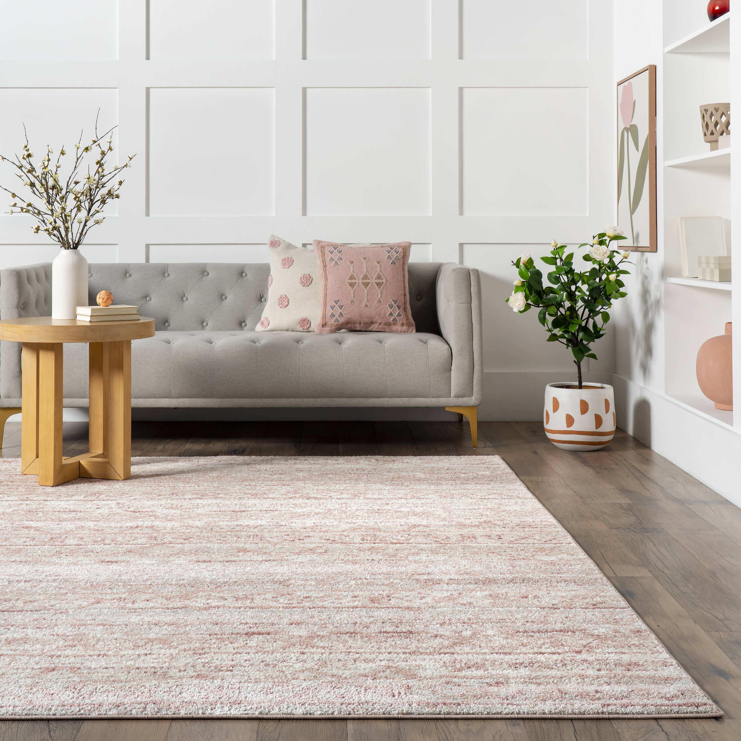 Vintage Moroccan Rug | Light Pink - Image 4