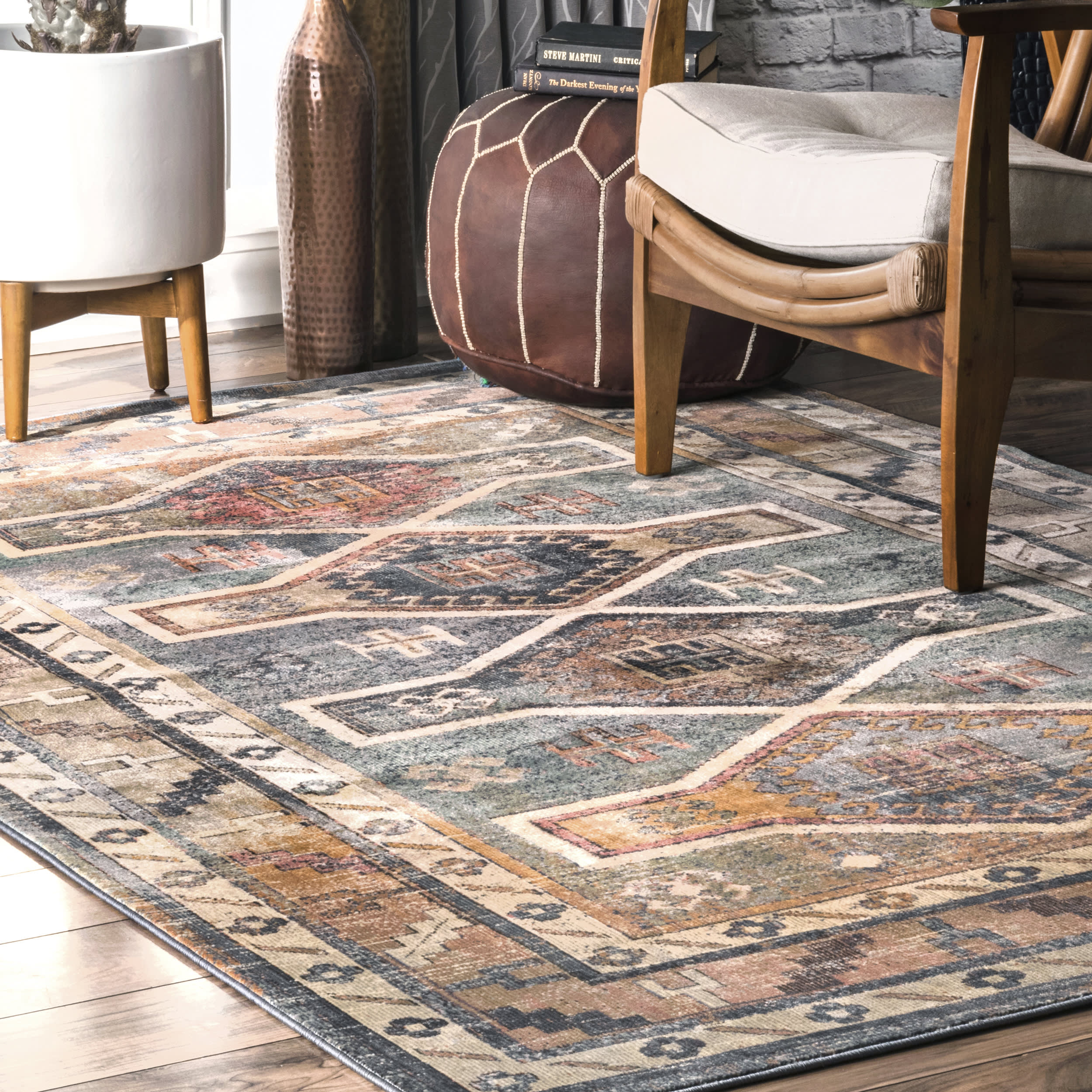 Vintage Victorian Rug | Blue - Image 2