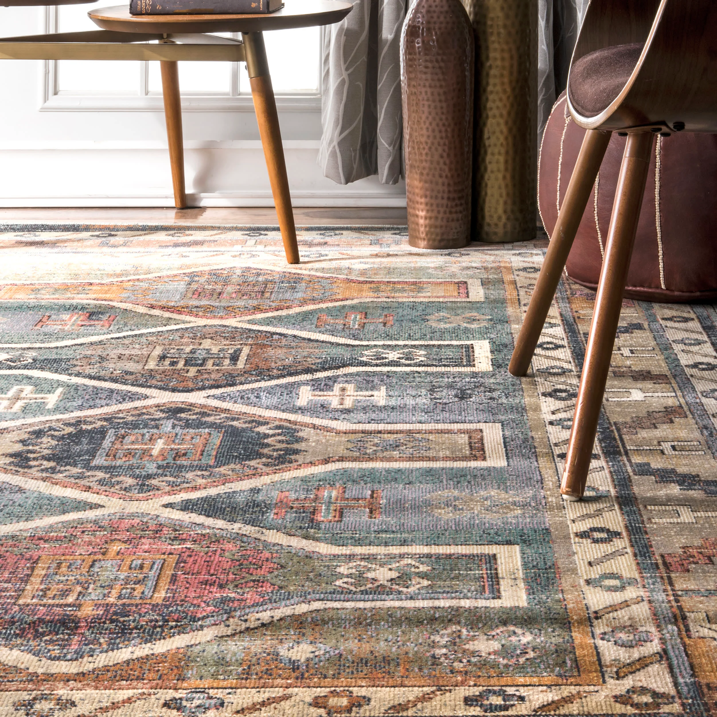 Vintage Victorian Rug | Blue - Image 4