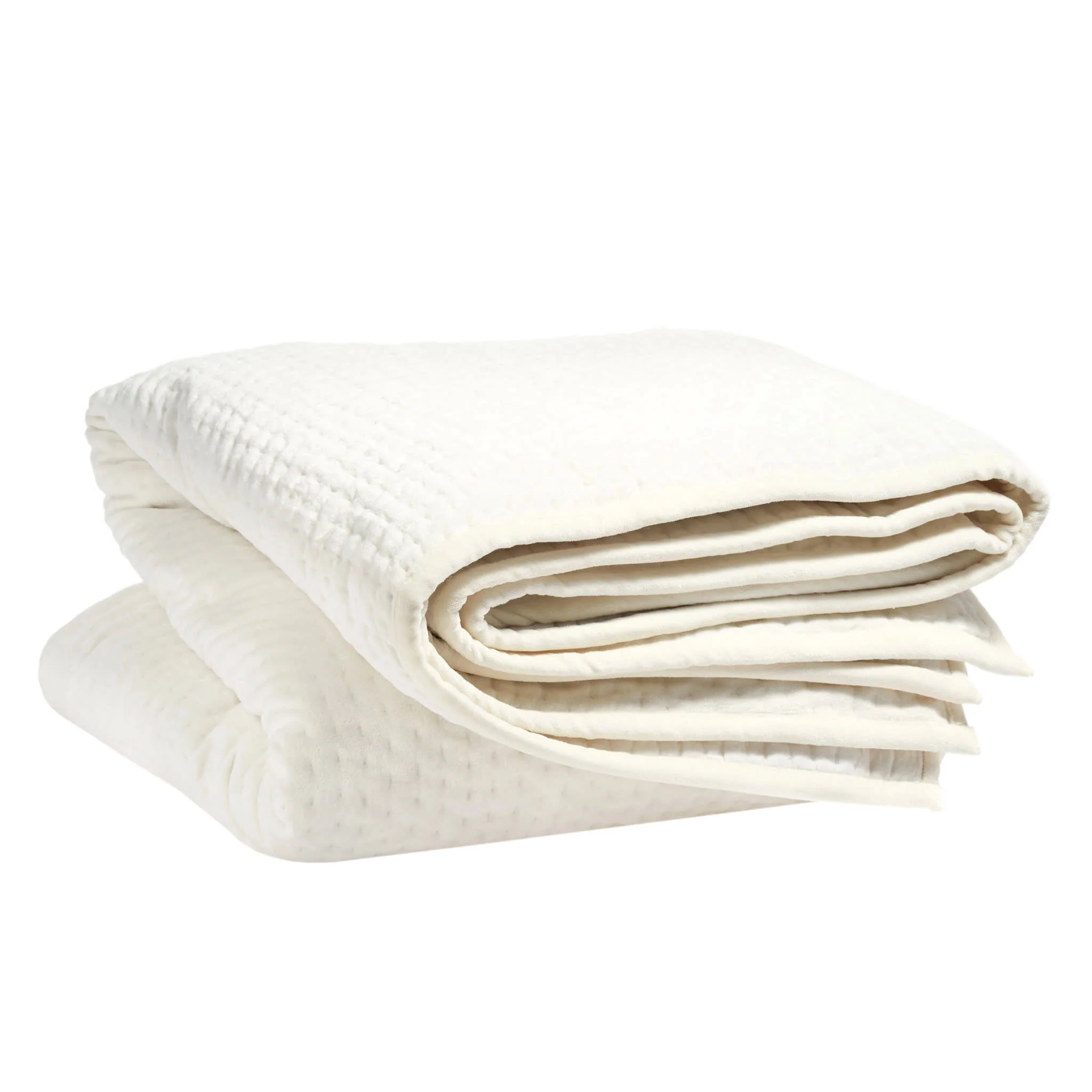 Viola Velvet Quilt | Dove White - Image 5