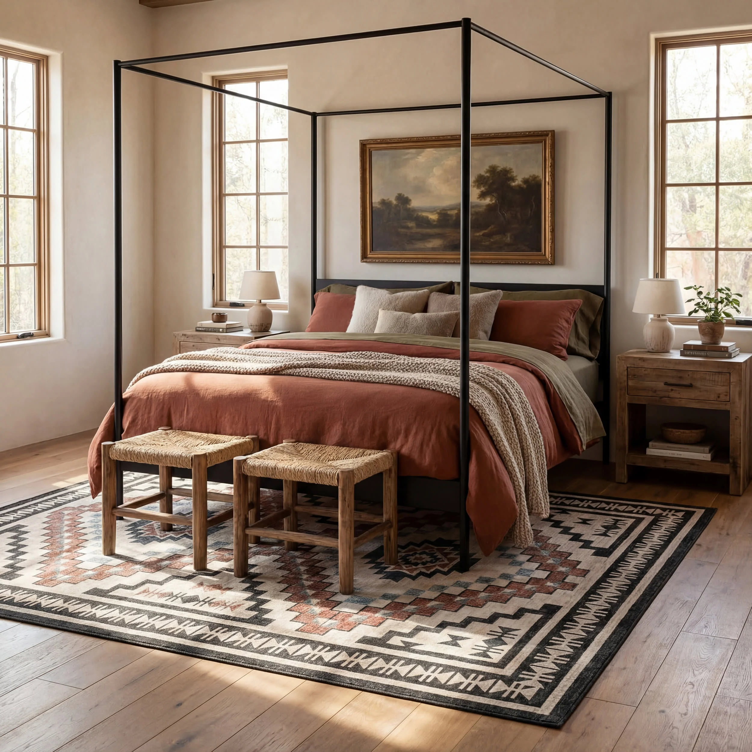 Violeta Timeless Medallion Spill Proof Washable Rug | Beige - Image 10