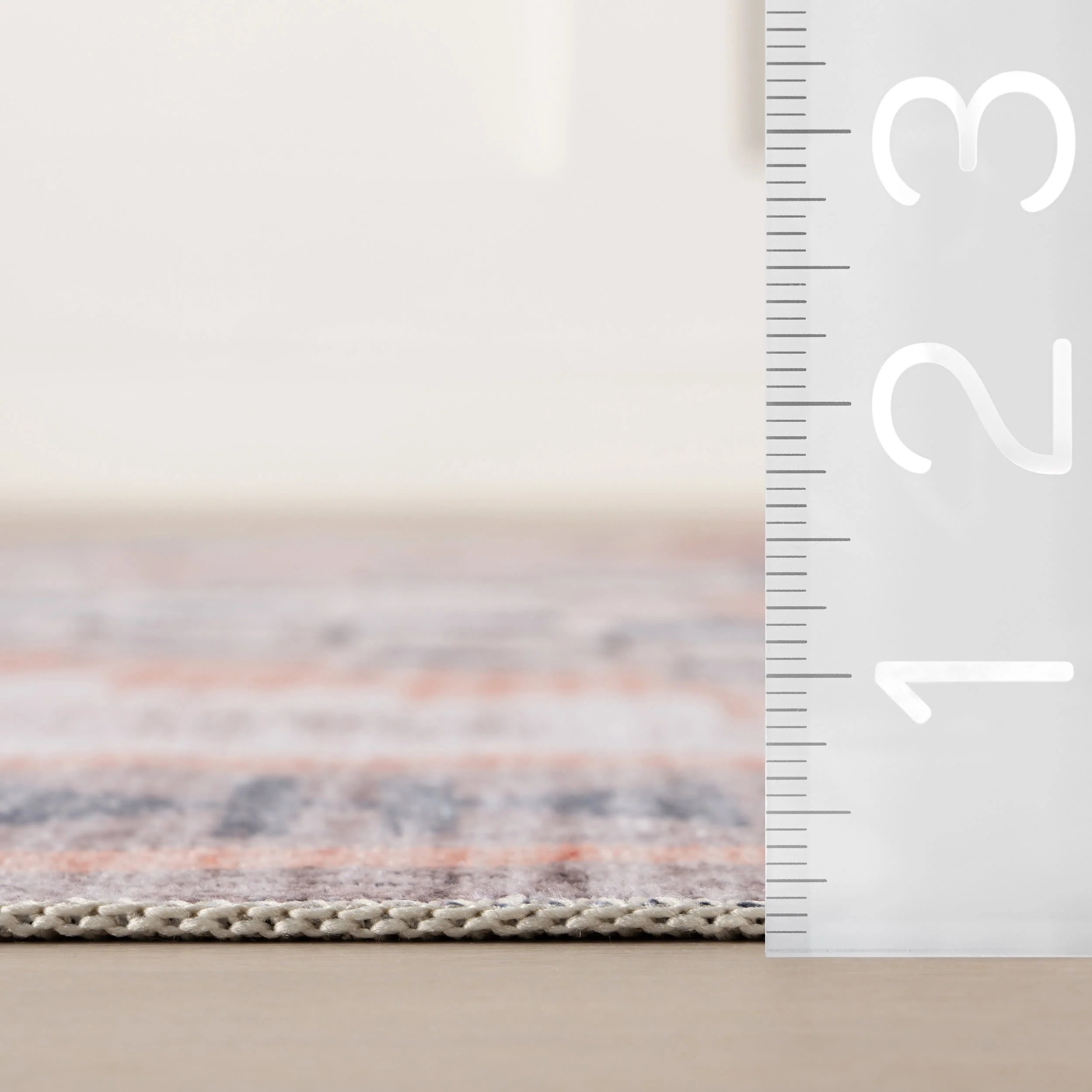 Violeta Timeless Medallion Spill Proof Washable Rug | Light Orange - Image 6
